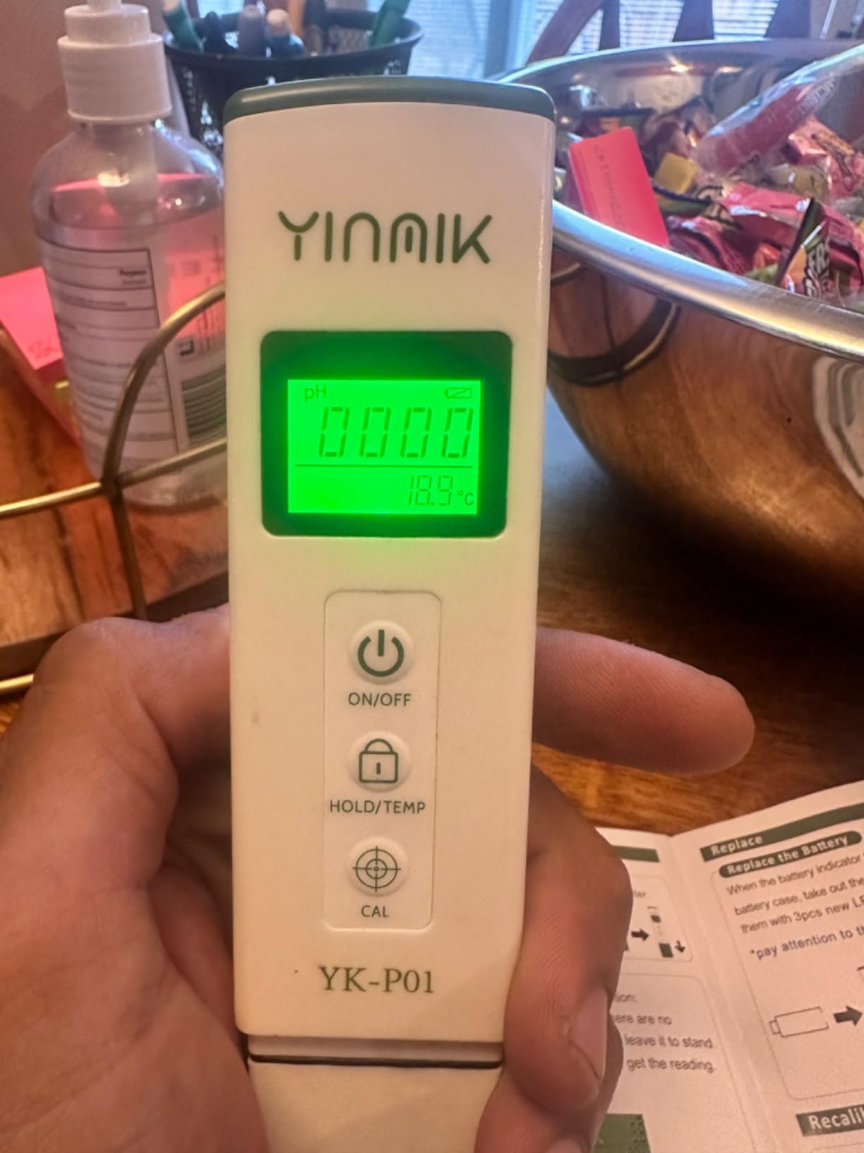 YKMINK YK-P01 pH Tester, Digital pH Meter for Water,pH Temp Meter with ATC customer photo 2