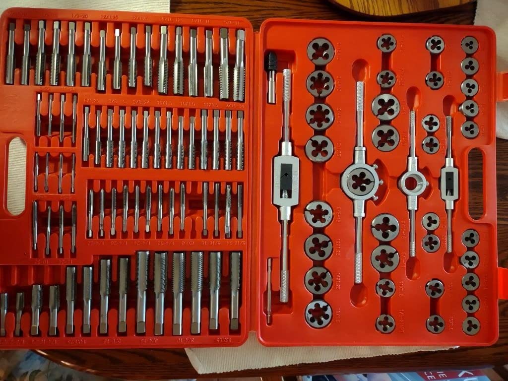 110 Piece Tap and Die Set（SAE&METRIC）Threading Tool Set With Storage Case | Metric Tap and Die Set | Rethreading Kit | Tap Set | Tap and Die Kit customer photo 2