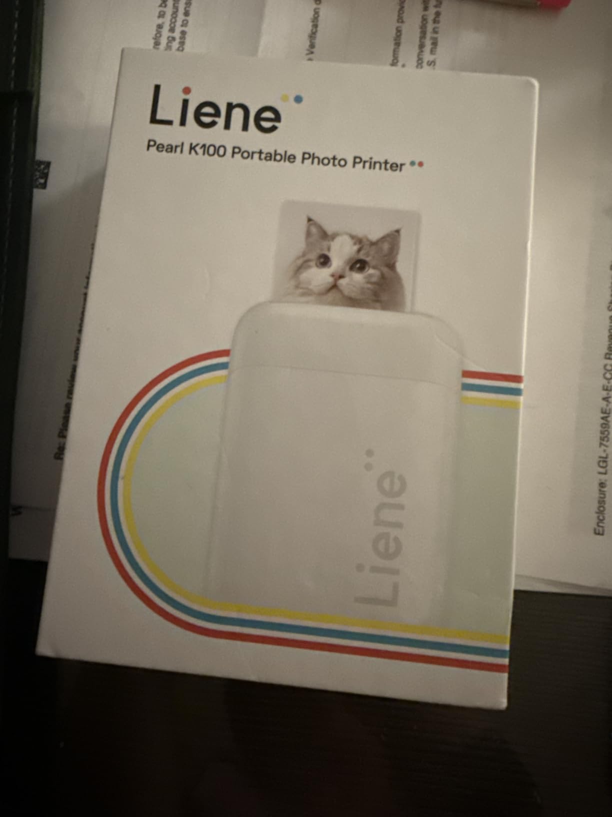 Liene Pearl K100 2x3” Photo Printer, Mini Instant Portable Color Picture Printer Bundle 50 Zink Adhesive Paper, Bluetooth 5.2 Compatible w/iOS & Android Small Phone Sticker for iPhone Smartphone White customer photo 2