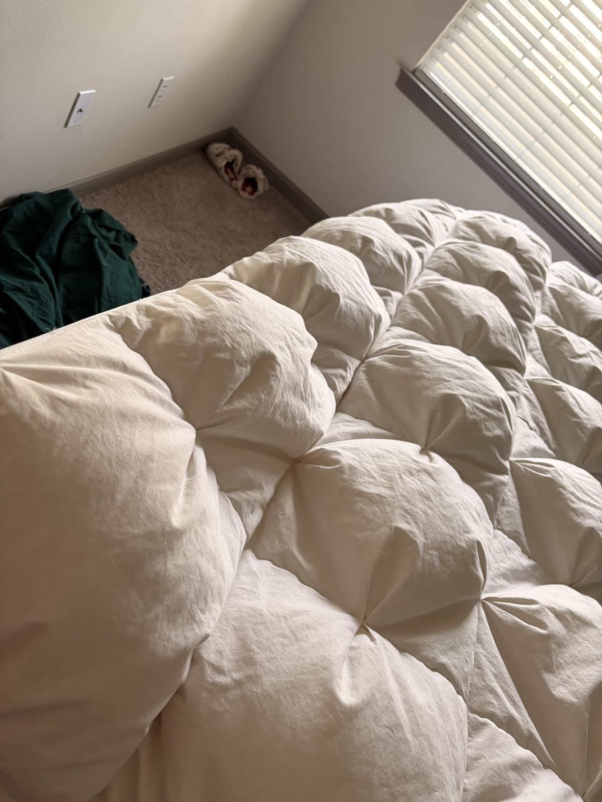 puredown Grey Goose Down Comforter Full/Queen Size, 800 Fill Power, 100% Cotton 700 TC Fabric, Winter Duvet Insert, Pinch Pleat Heavyweight Comforter Cloud Fluffy Extra Warmth customer photo 2