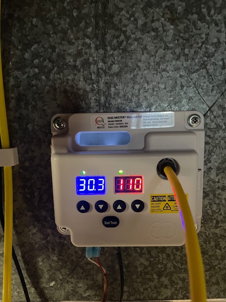 Evaporative Duct Mounted Whole House Furnace Humidifier with 8 UV-C LEDs, Atomizing Cool Mist Variable Capacities for Homes and Offices up to 3500 sq. ft. customer photo 1