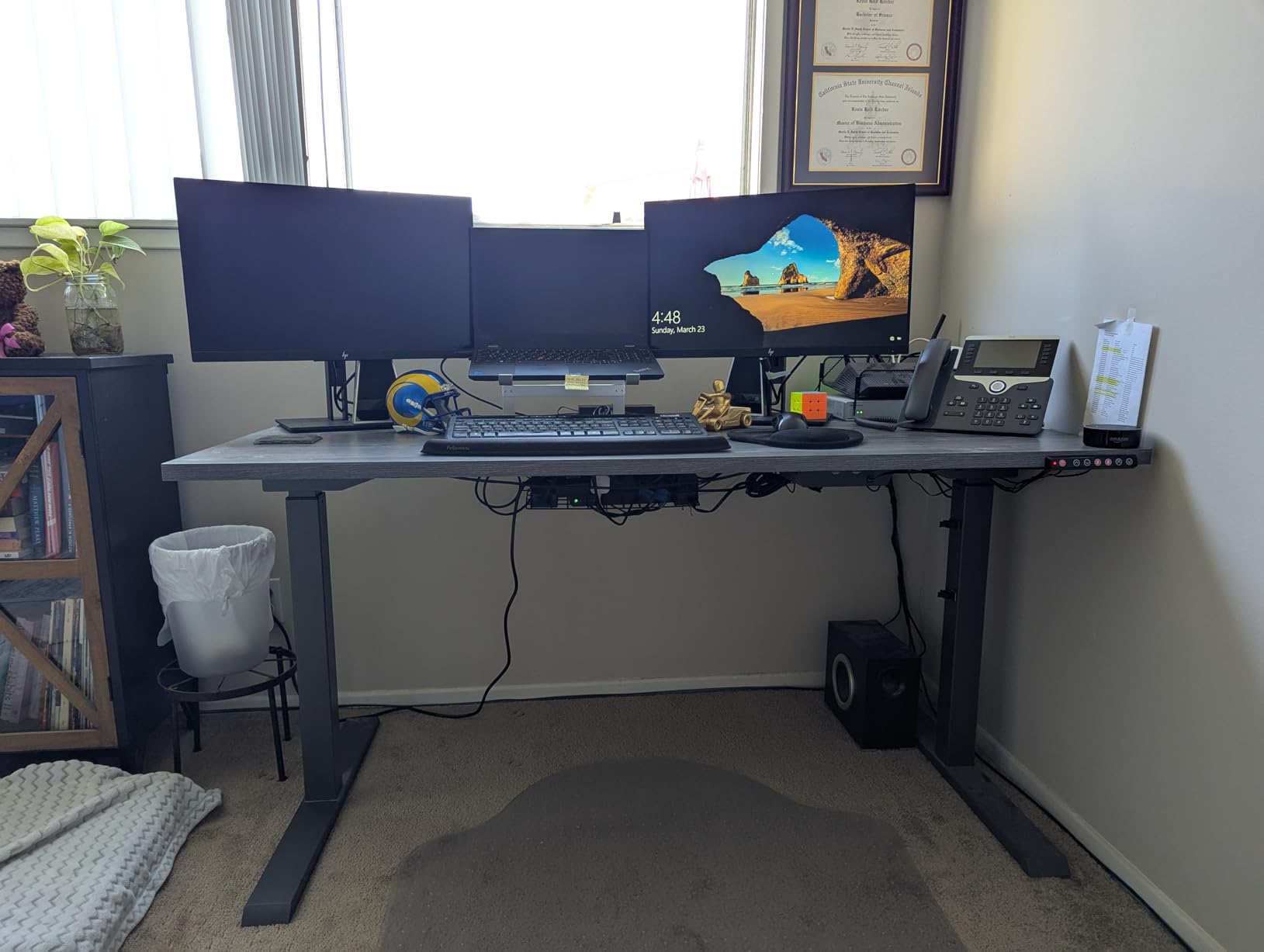 Under Desk Cable Management Tray No Drill Steel 15.7