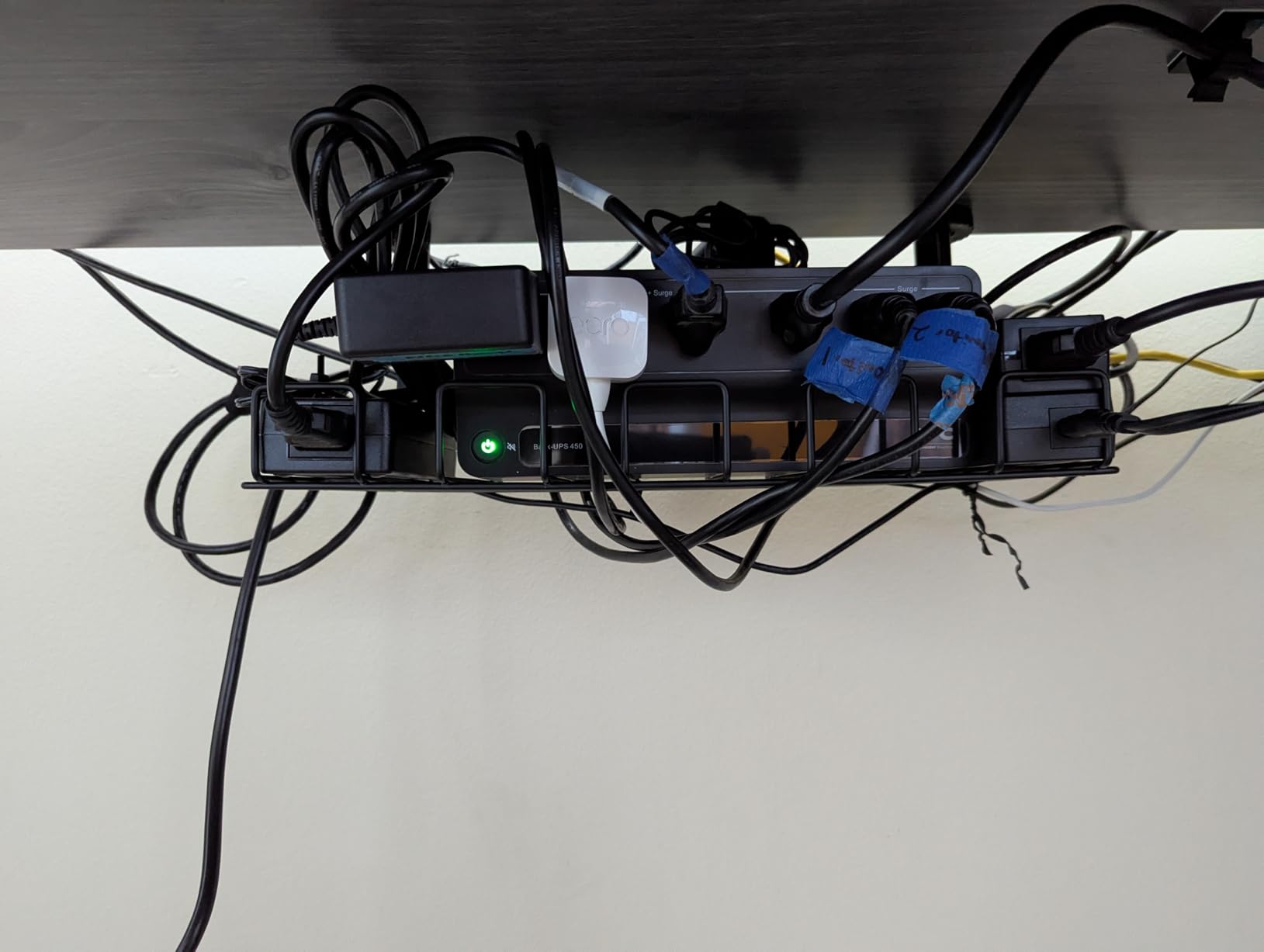 Under Desk Cable Management Tray No Drill Steel 15.7