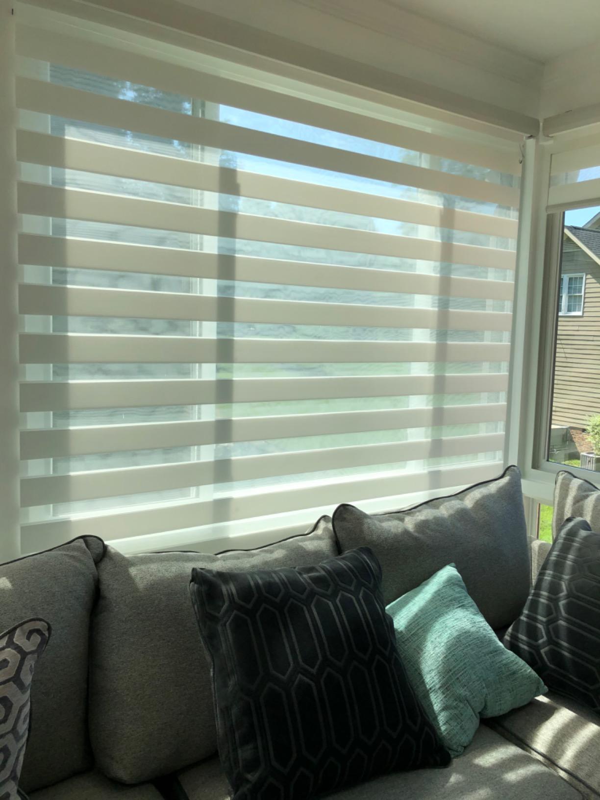 Yoolax Motorized Zebra Blinds with Remote, Room Darkening Smart Blinds customer photo 1