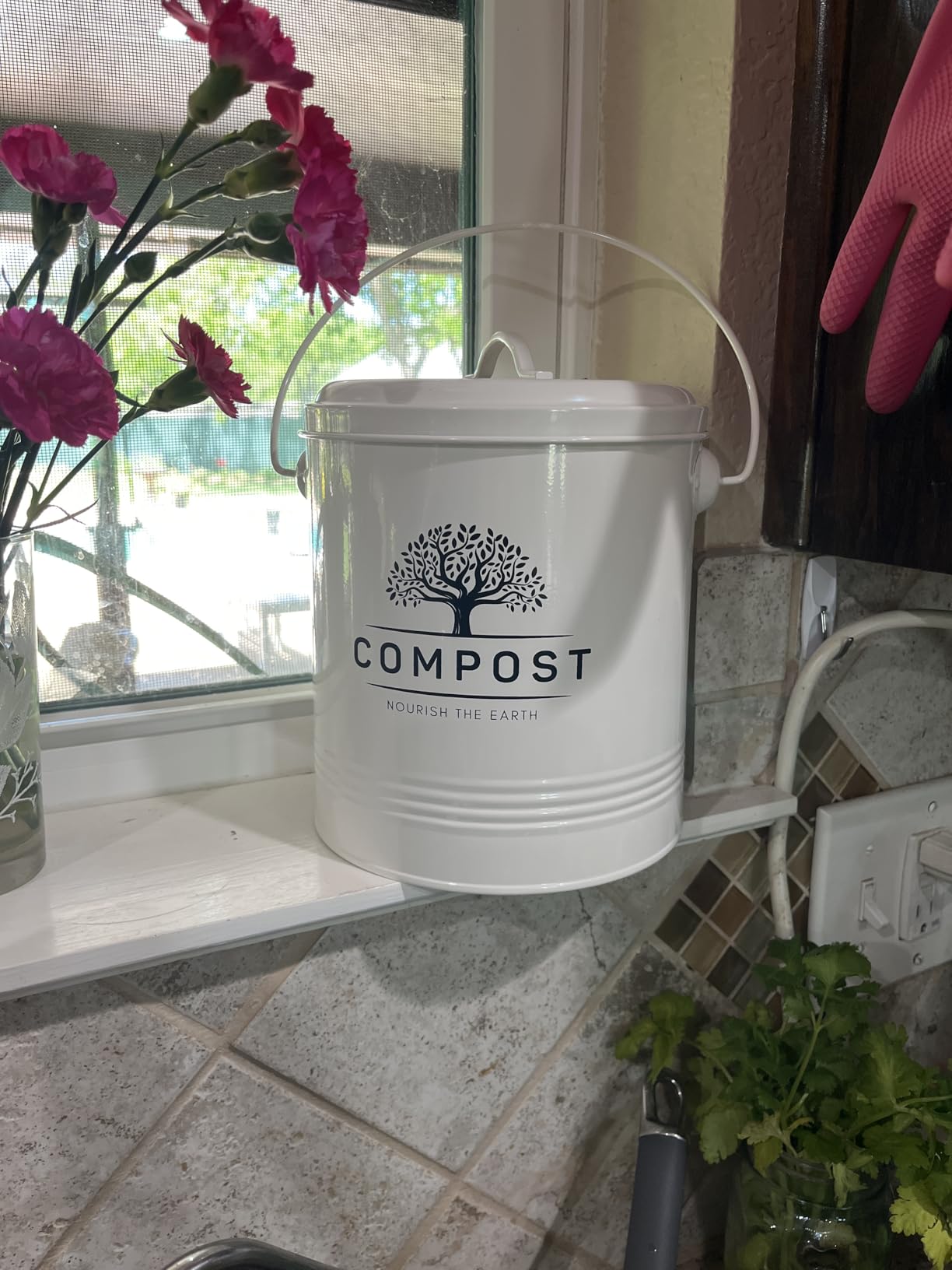 Perfnique 1.3 Gal Kitchen Compost Bin with Lid, Countertop Compost Caddy customer photo 1
