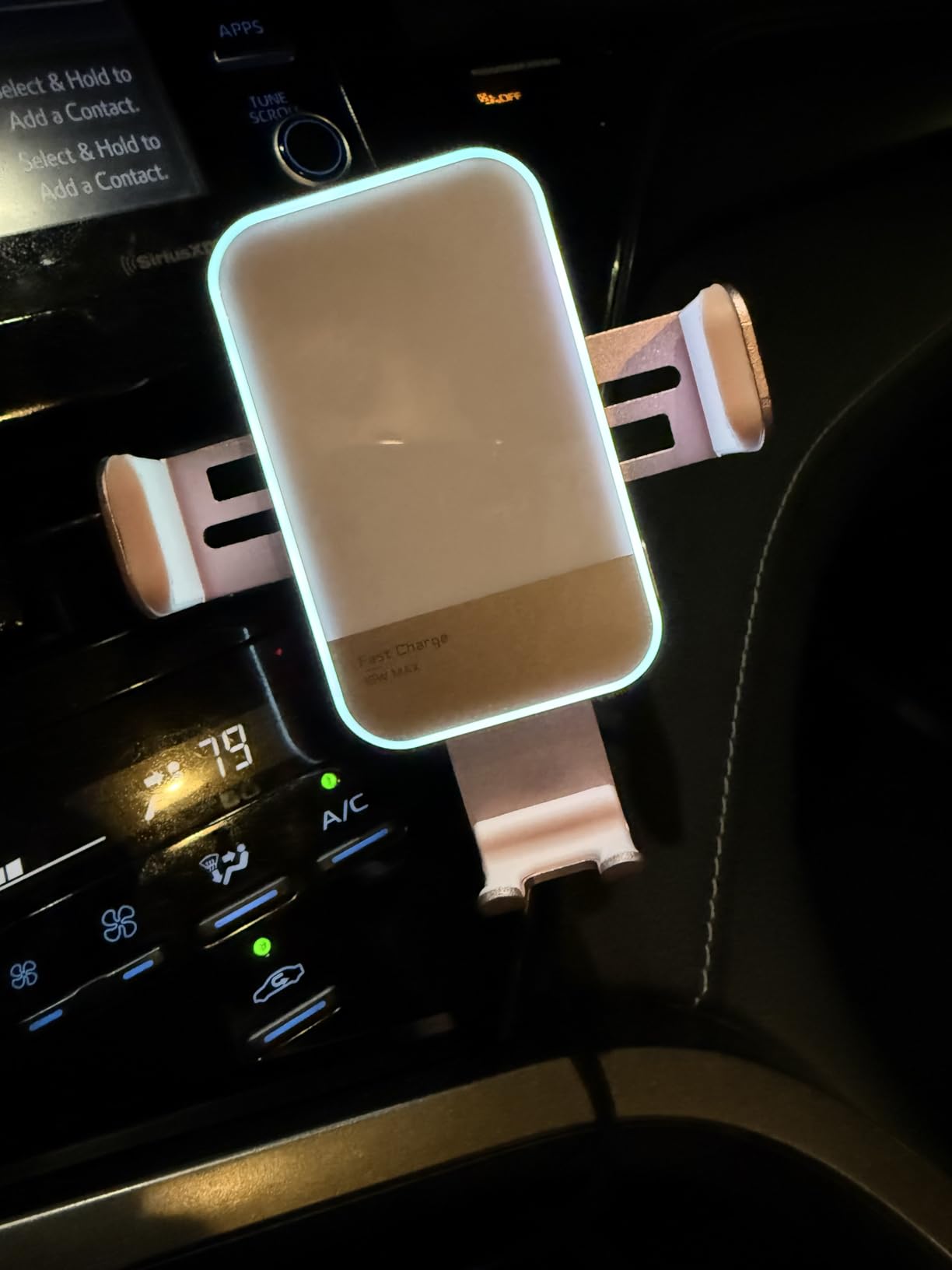 Wireless Car Charger,【7 Colored RGB Backlit】 Mosurr 15W Auto Clamping Phone Holders for Your car fit for iPhone 16 15 14 Mini Pro Max, Samsung Galaxy S25 Ultra S24 S23+, etc, Fathers Day for Gifts customer photo 2