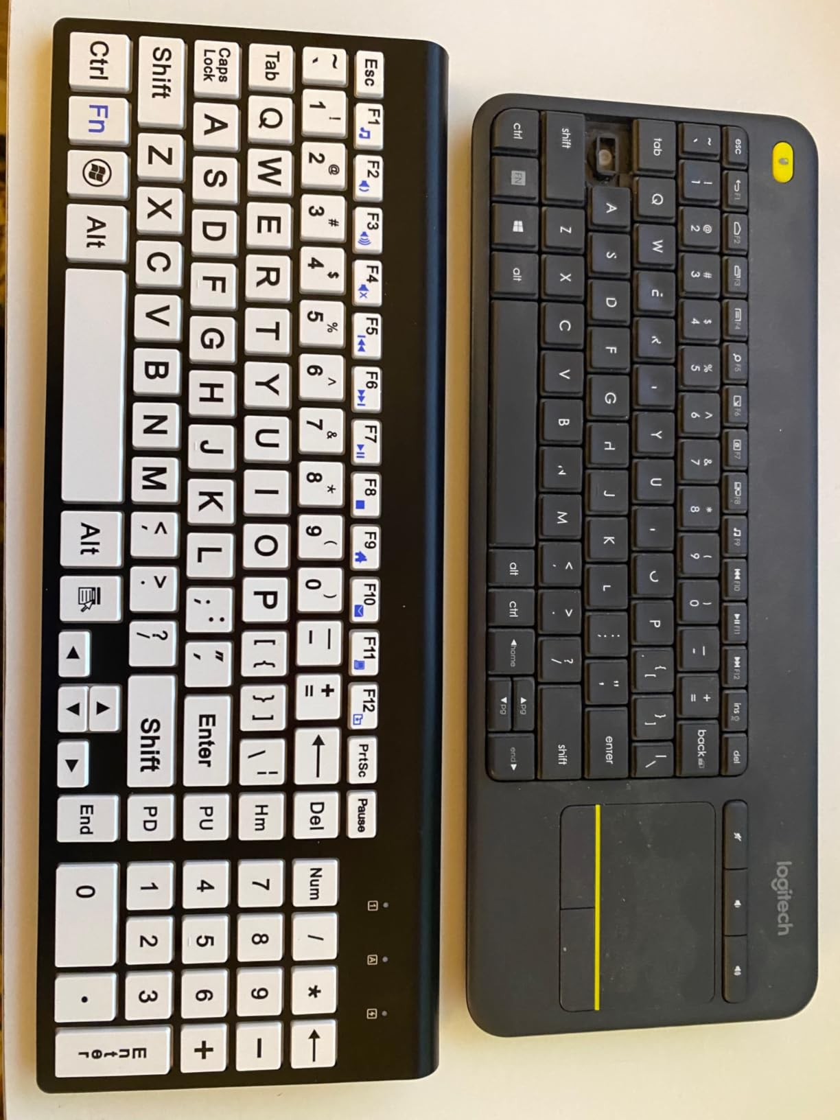 HXMJ-Wireless Large Print Keyboard and Mouse Set with USB Receiver| Quiet Scissor Switch | for Seniors and Visually Impaired Low Vision Individuals-White customer photo 1