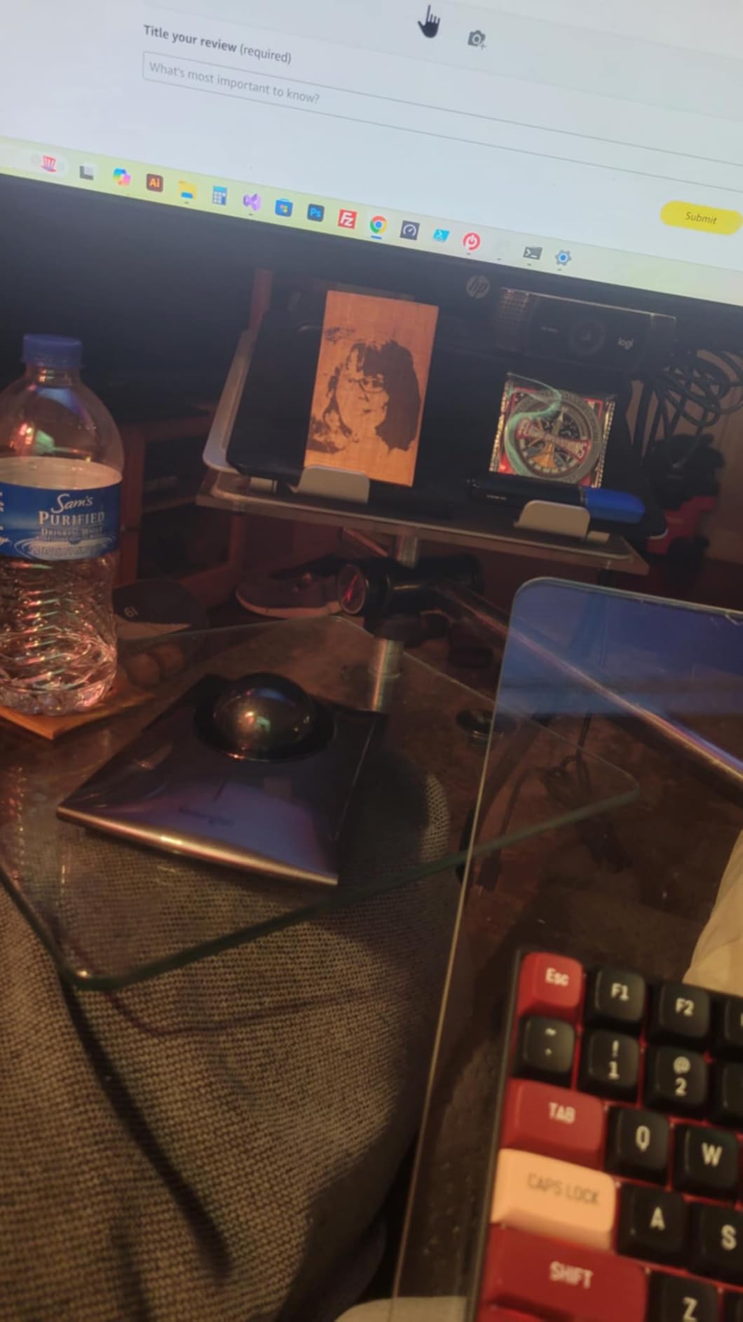 Kensington SlimBlade™ Pro Wireless Trackball, Rechargeable Battery, Bluetooth 2.4GHz Connection Options (K72080WW) customer photo 2