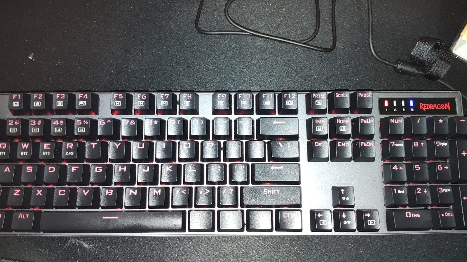Redragon K556 PRO Wireless RGB Mechanical Gaming Keyboard, 104-Key Aluminum | 0 Delay Tri-Mode BT/2.4GHz/USB-C for More Devices, Rock-Solid Stability, AM-PM Using Durability, Quiet Linear Red Switch customer photo 2