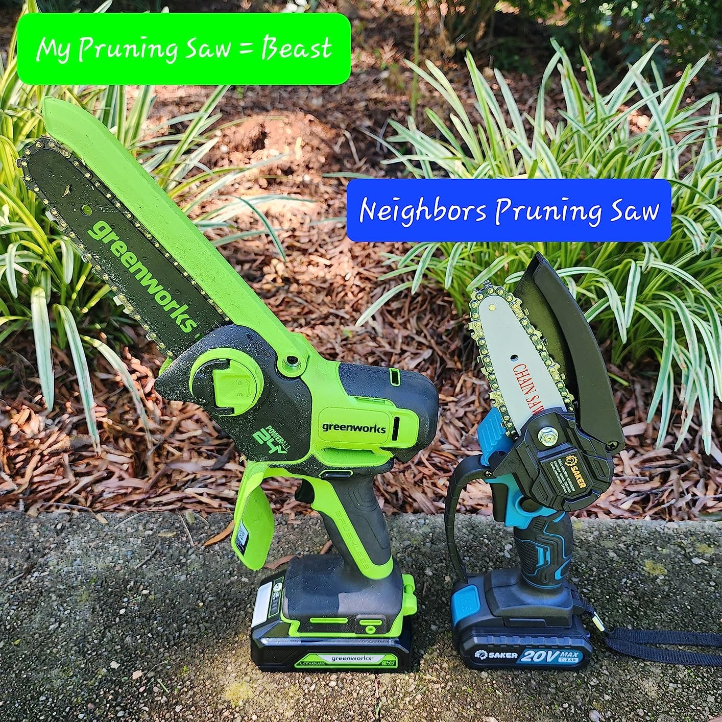 Greenworks 24V 6in Mini Chainsaw, 2.0 Ah Battery and Charger customer photo 1
