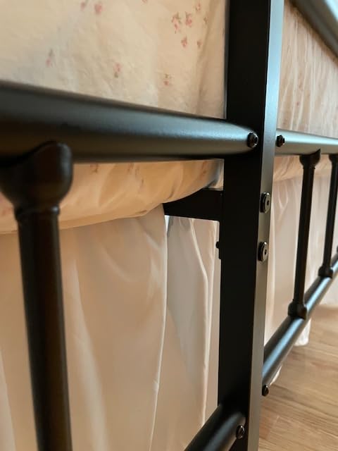 BOSRII Queen Size Bed Frame with Headboard and Footboard, 18 Inches High, 3500 Pounds Heavy Duty Metal Slats Support for Mattress, No Box Spring Needed, Noise-Free, Black customer photo 2