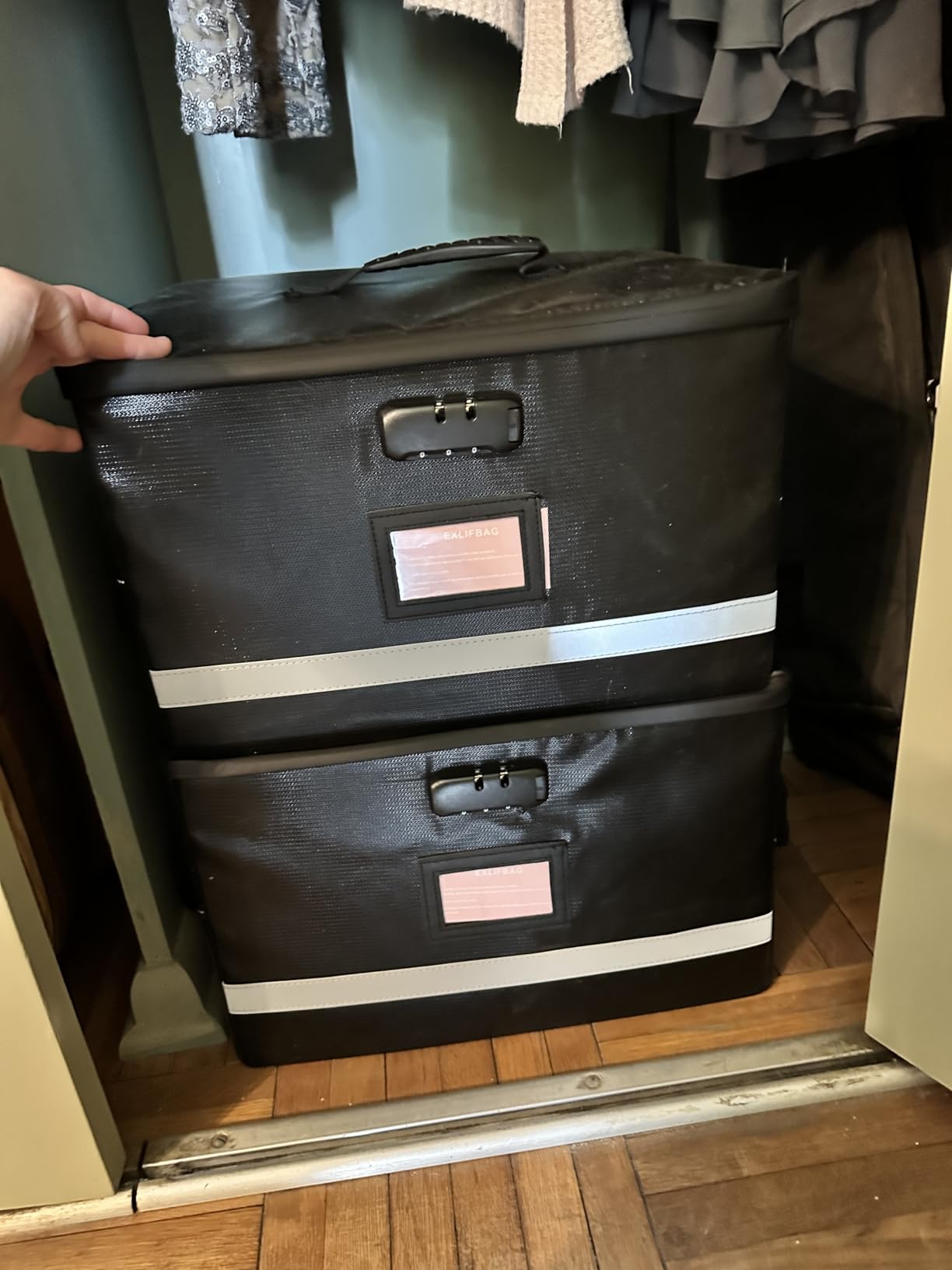 EXLIFBAG Fireproof File Organizer with Lock, 1 Layer customer photo 1
