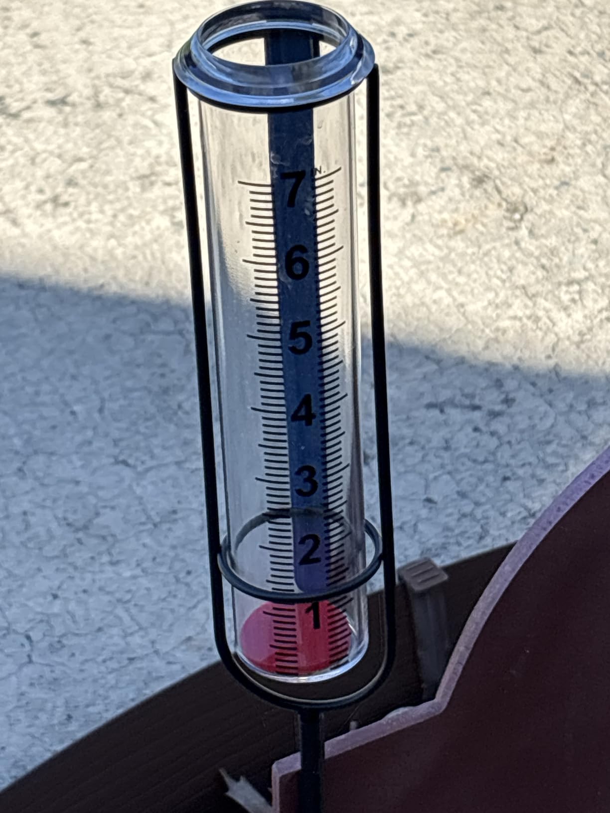 JMBay Rain Gauge Outdoor, Accurate rain gauges Outdoors Best Rated, Tall rain Gauge for Yard with Stake, Decorative rain Measure Gauge for Garden, Deck, Lawn with red Floating Buoy, Adjustable Height customer photo 1