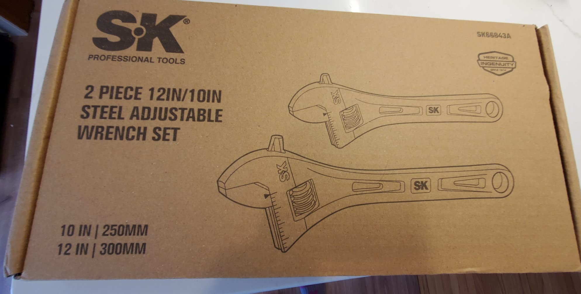 SK 3-Piece Adjustable Wrench Set, 6