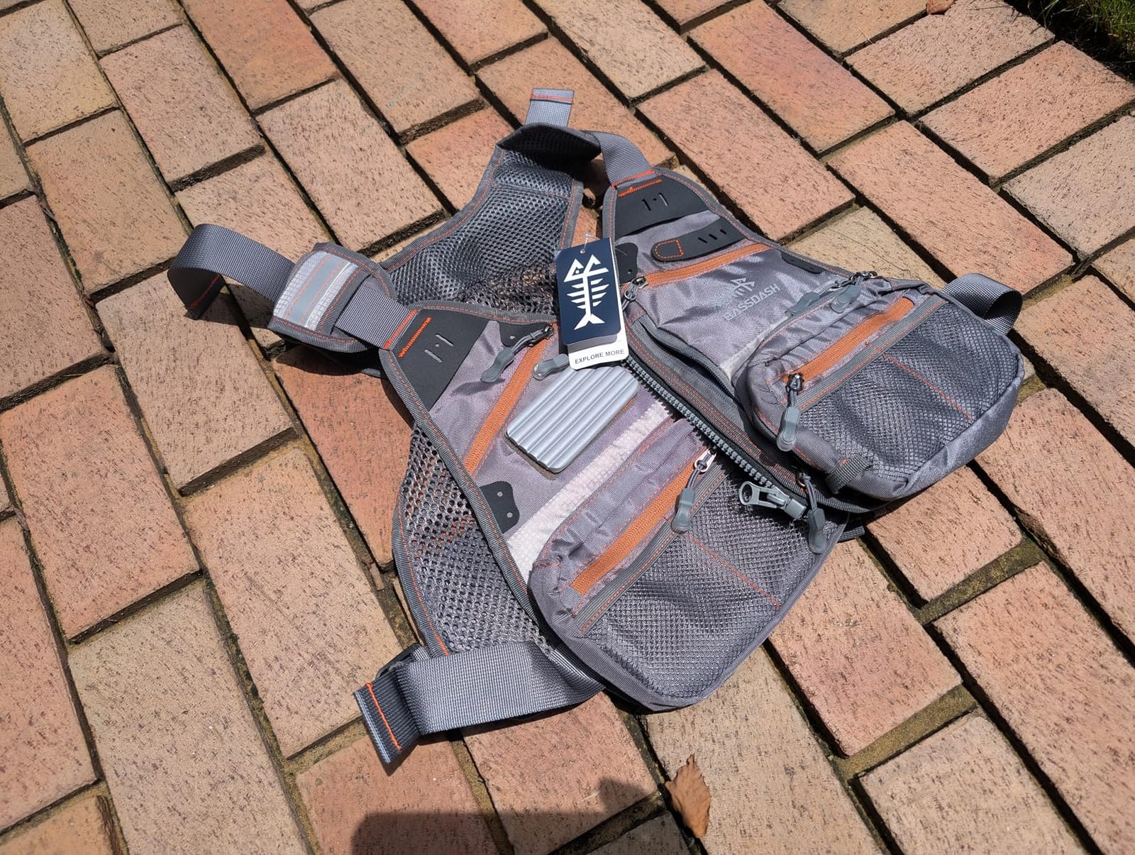 JKSPORTS Fly Fishing Vest - Fishing Safety Life Jacket for Swimming, Sailing, Boating, Kayak - Floating Multifunction Breathable Backpack for Men and Women - Adjustable, Grey/Green/Red/Blue customer photo 1