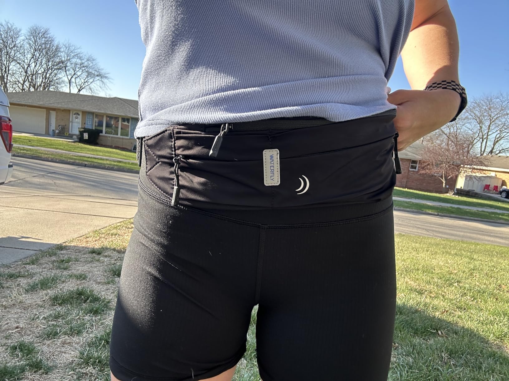 WATERFLY Running Belt Fanny Pack:Phone Holder Belt for Men Women customer photo 1