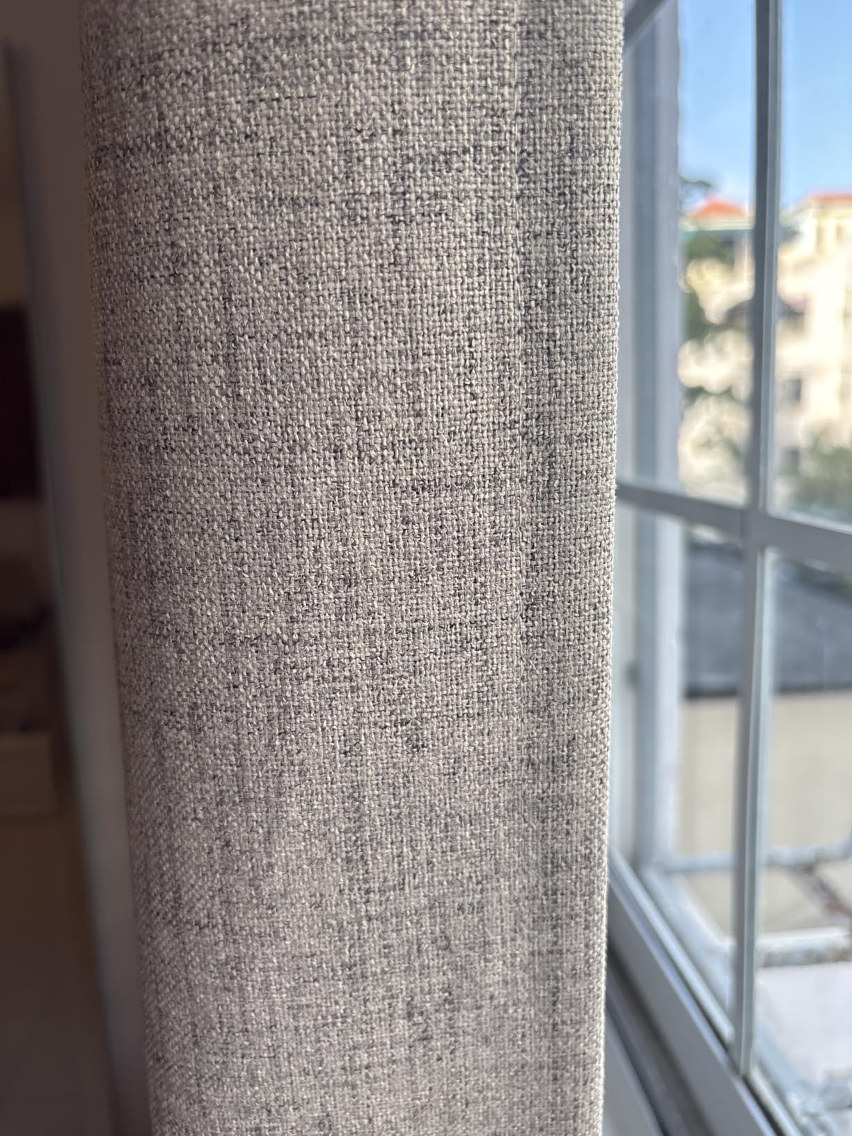 Joydeco 100% Blackout Curtains for Bedroom - Nature Linen 84 Inch Long customer photo 2