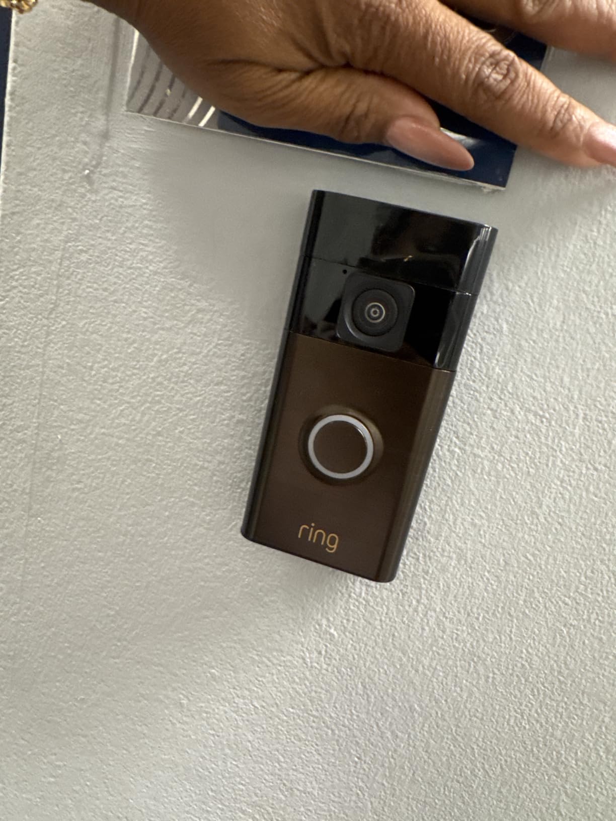 Ring Battery Doorbell, Home or business security with Head-to-Toe video, Live View with Two-Way Talk, and Motion Detection & Alerts, Venetian Bronze customer photo 1