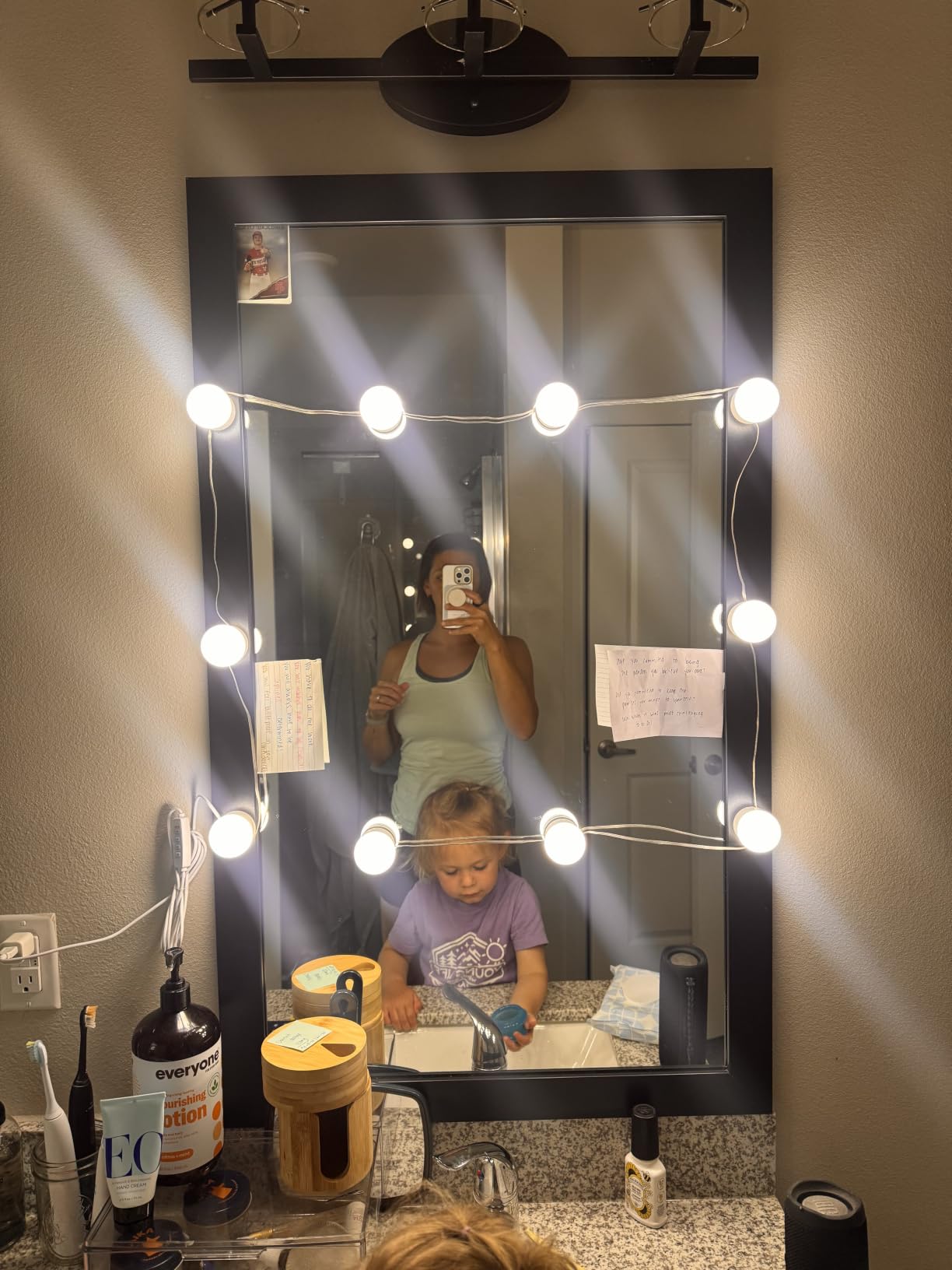 LED Vanity Lights For Mirror, Vanity Lights Stick on with 10 Dimmable Bulbs customer photo 1