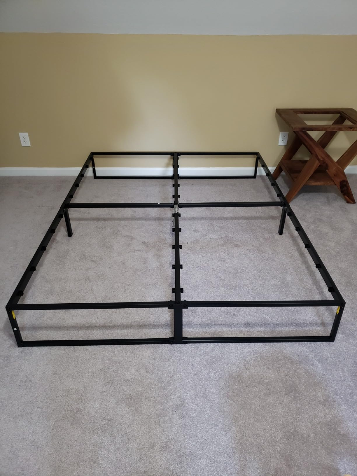 Richwanone 10 Inch Full Size Bed Frame Heavy Duty Metal Platform Bed, Black customer photo 1