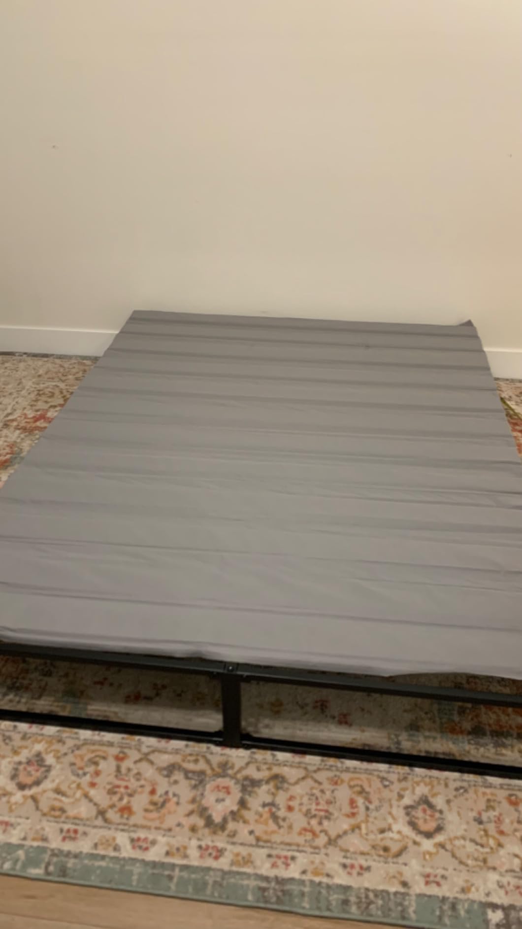 Richwanone 10 Inch Full Size Bed Frame Heavy Duty Metal Platform Bed, Black customer photo 2