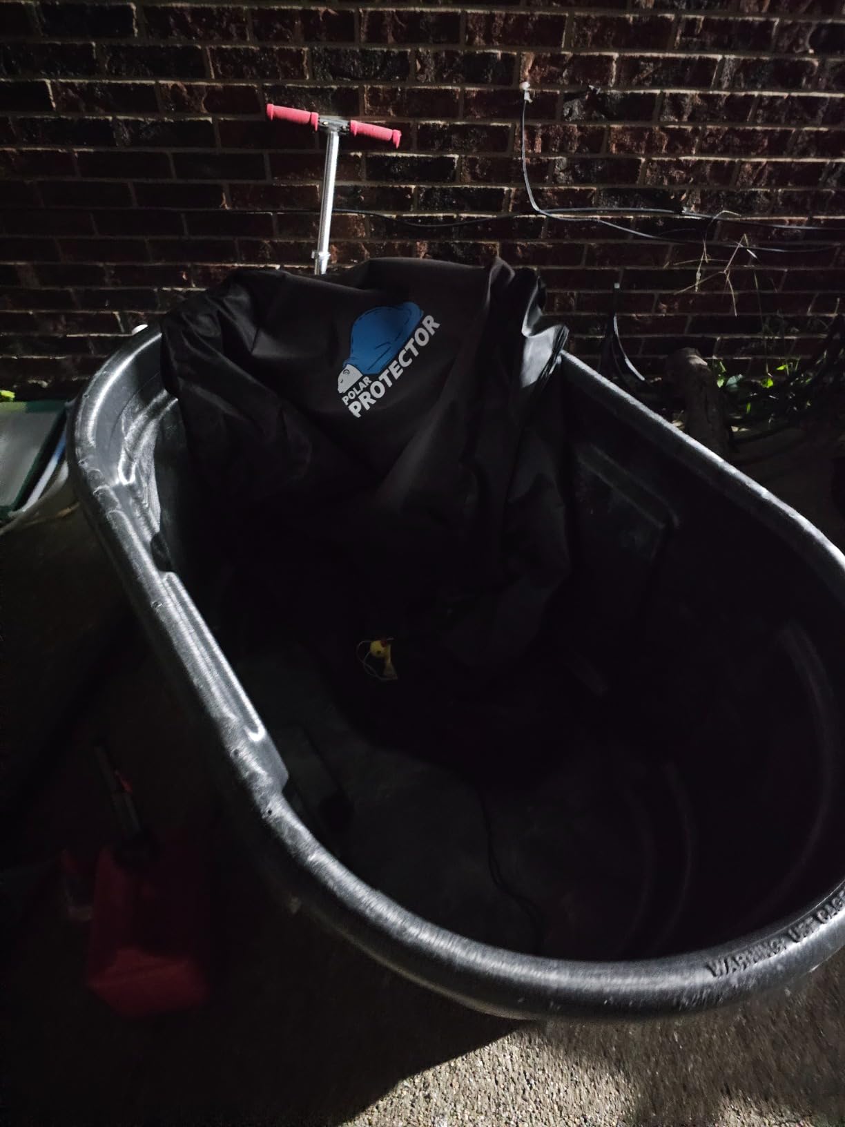 Polar Protector - 100 Gallon Oval Stock Tank Cover Ice Water Therapy Ice Bath Cover Cold Water Cover 100 Gallon Oval Stock Tank Waterproof Rip Proof Tough Keeps Tanks Clean customer photo 2