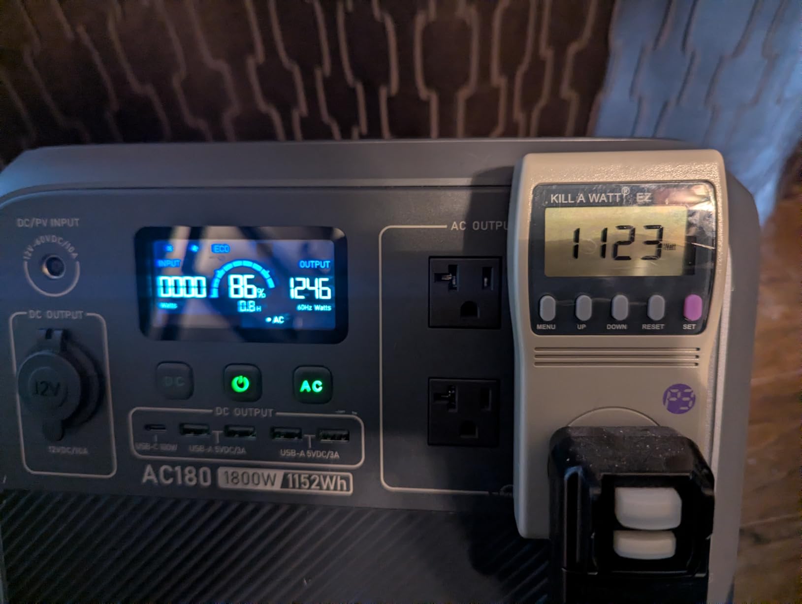 BLUETTI Portable Power Station AC180, 1152Wh LiFePO4 Battery Backup w/ 2 1800W (2700W peak) AC Outlets, 0-80% in 45Min, Solar Generator for Camping, Off-grid, Power Outage customer photo 2