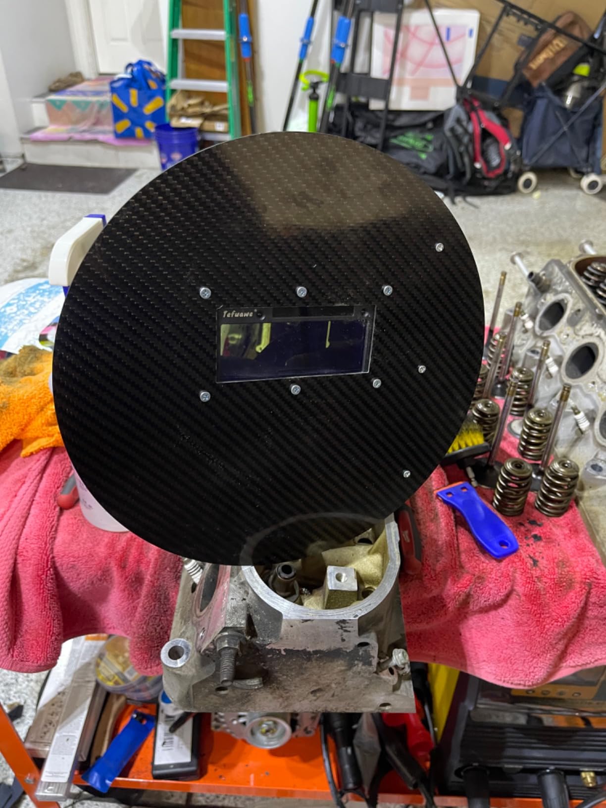 SturdyShape Pancake Welding Hood Ultralight for Pipeline Welders 10oz Carbon Fiber Pipeliner Helmet, Right or Left Hand Use Unique Design for Automotive & Custom Fabrication Workers (Carbon Fiber) customer photo 1