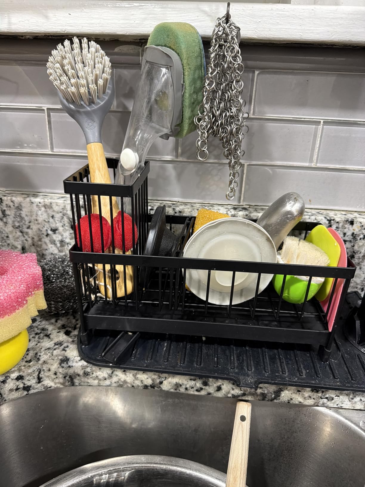 Cisily Sponge Holder for Kitchen Sink, Sink Organizer with Brush Holder customer photo 1