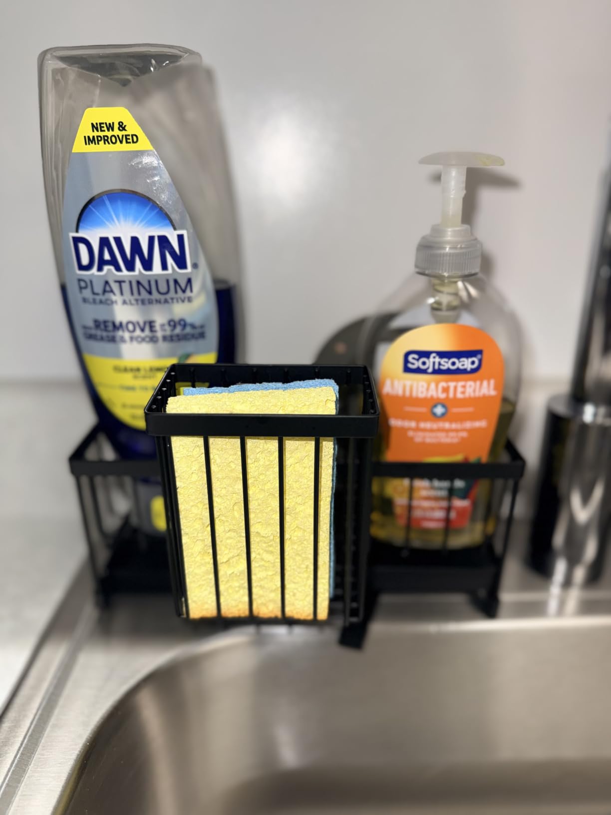 Cisily Sponge Holder for Kitchen Sink, Sink Organizer with Brush Holder customer photo 2