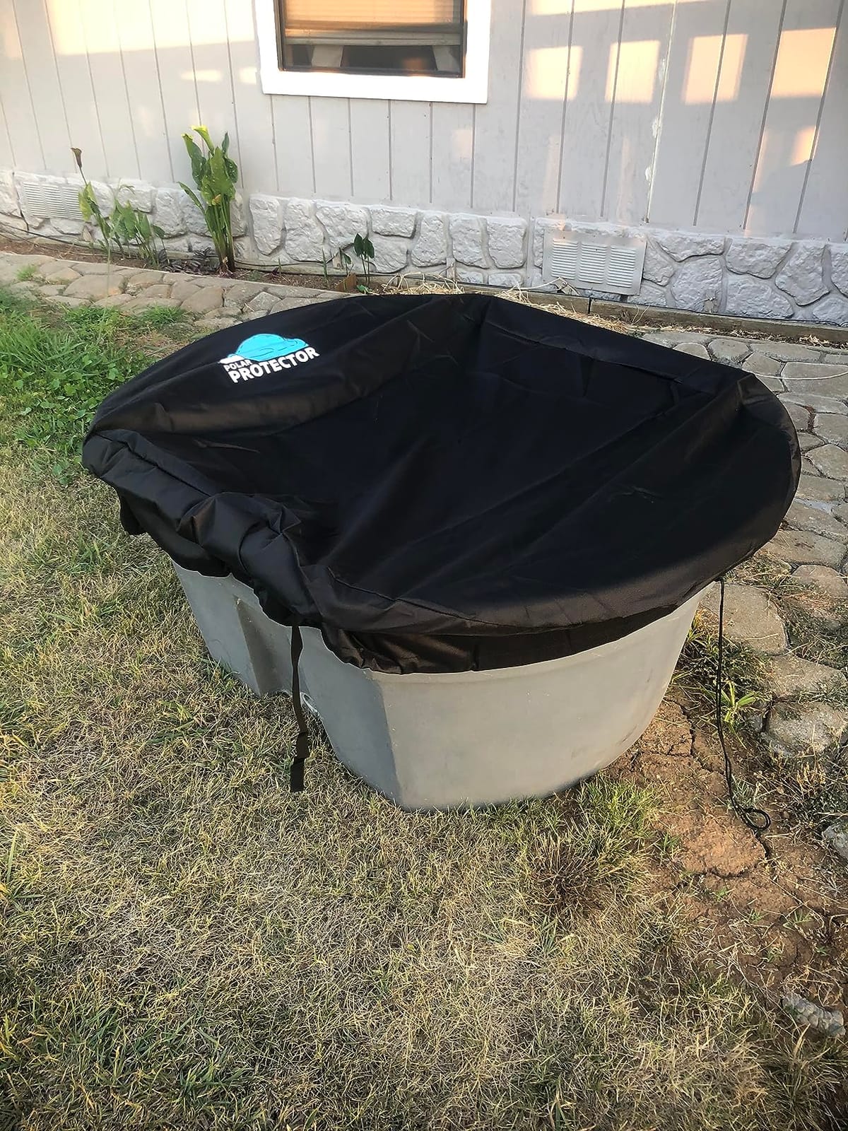 Polar Protector - 150 Gallon Oval Stock Tank Cover Ice Water Therapy Ice Bath Cover Cold Water Cover 150 Gallon Oval Stock Tank Waterproof Rip Proof Tough Keeps Tanks Clean customer photo 1