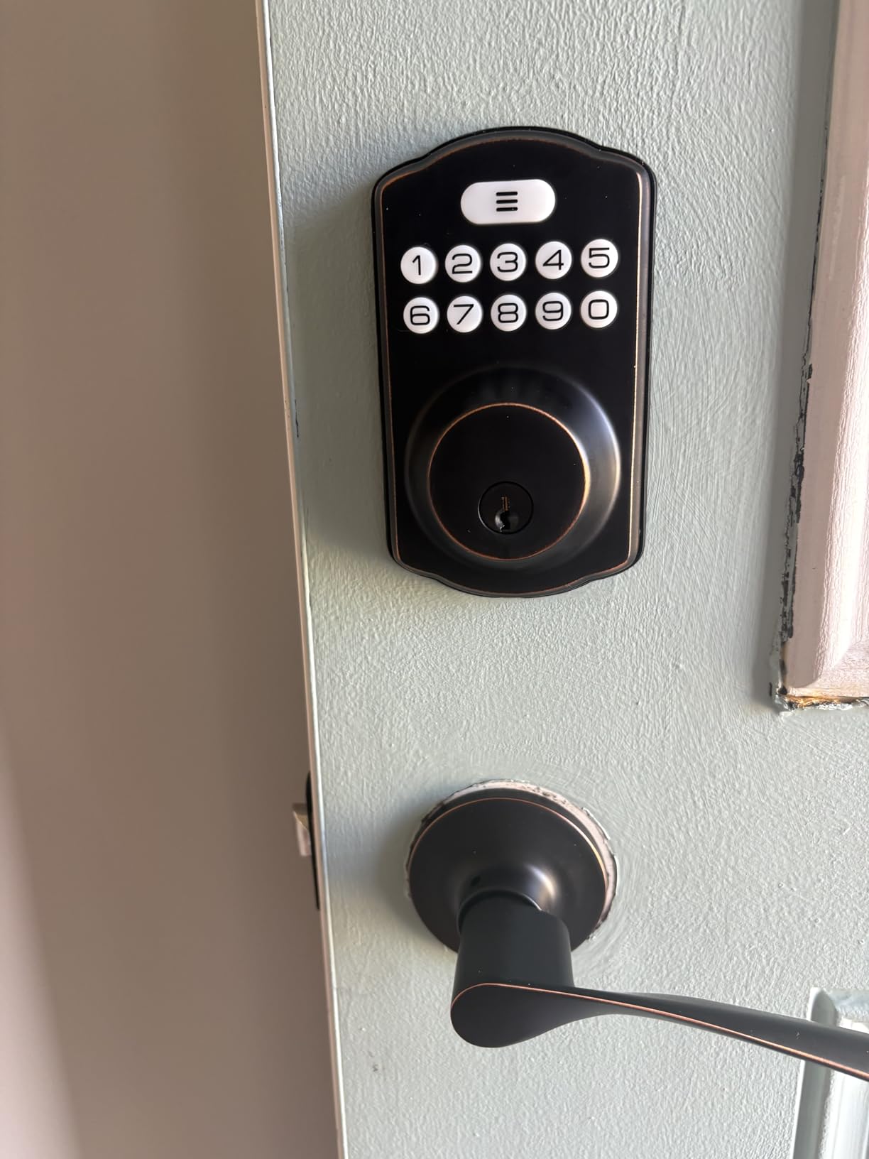 Veise KS01B Keypad Door Lock with 2 Lever Handles Set, Matte Black customer photo 1