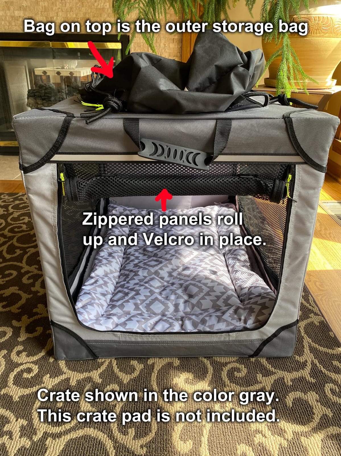 Lesure Shown on Today Show Soft Collapsible XL Dog Crate, 42in Black customer photo 1