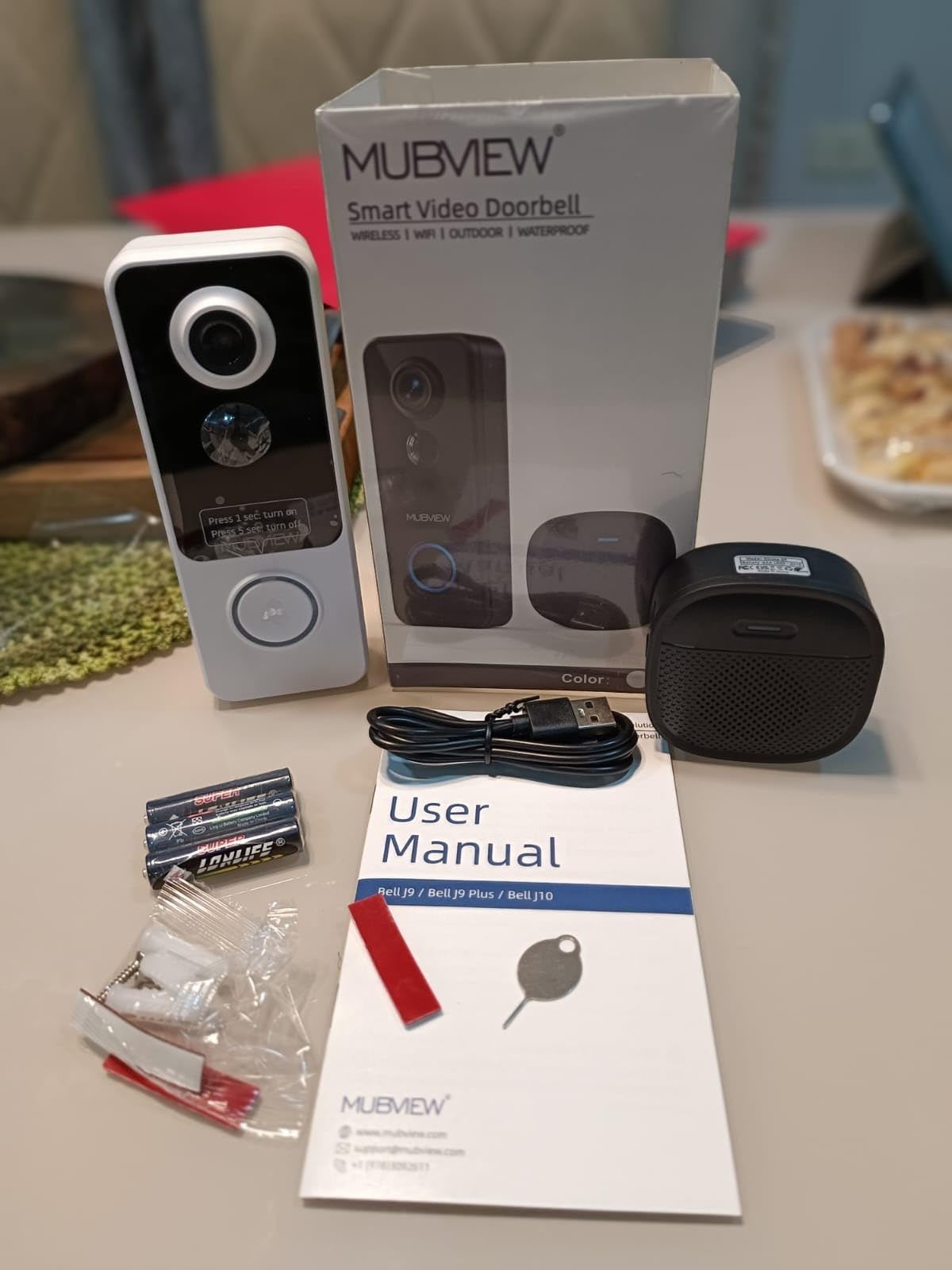MUBVIEW 1080p Wireless Video Doorbell with Chime, No Subscription customer photo 1