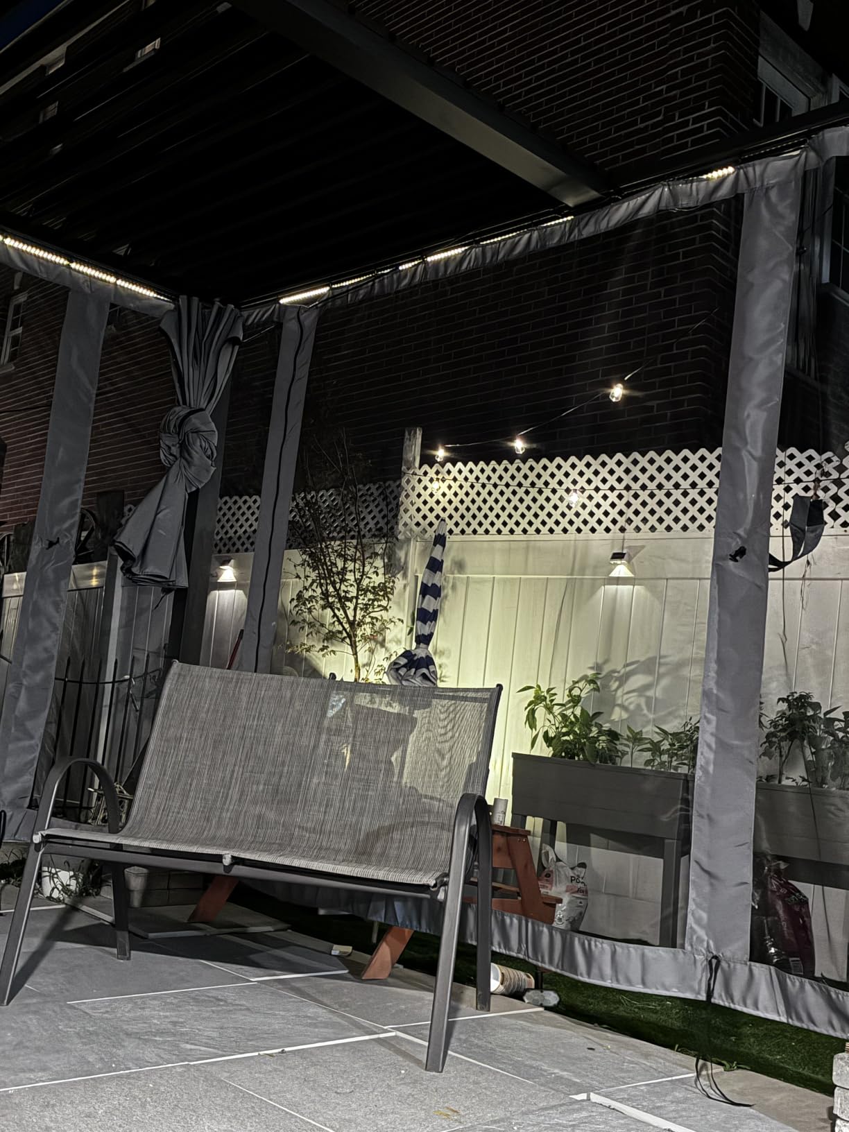 addlon 52FT(48+4) Solar String Lights Outdoor, Waterproof Dimmable 16+1 LED customer photo 2