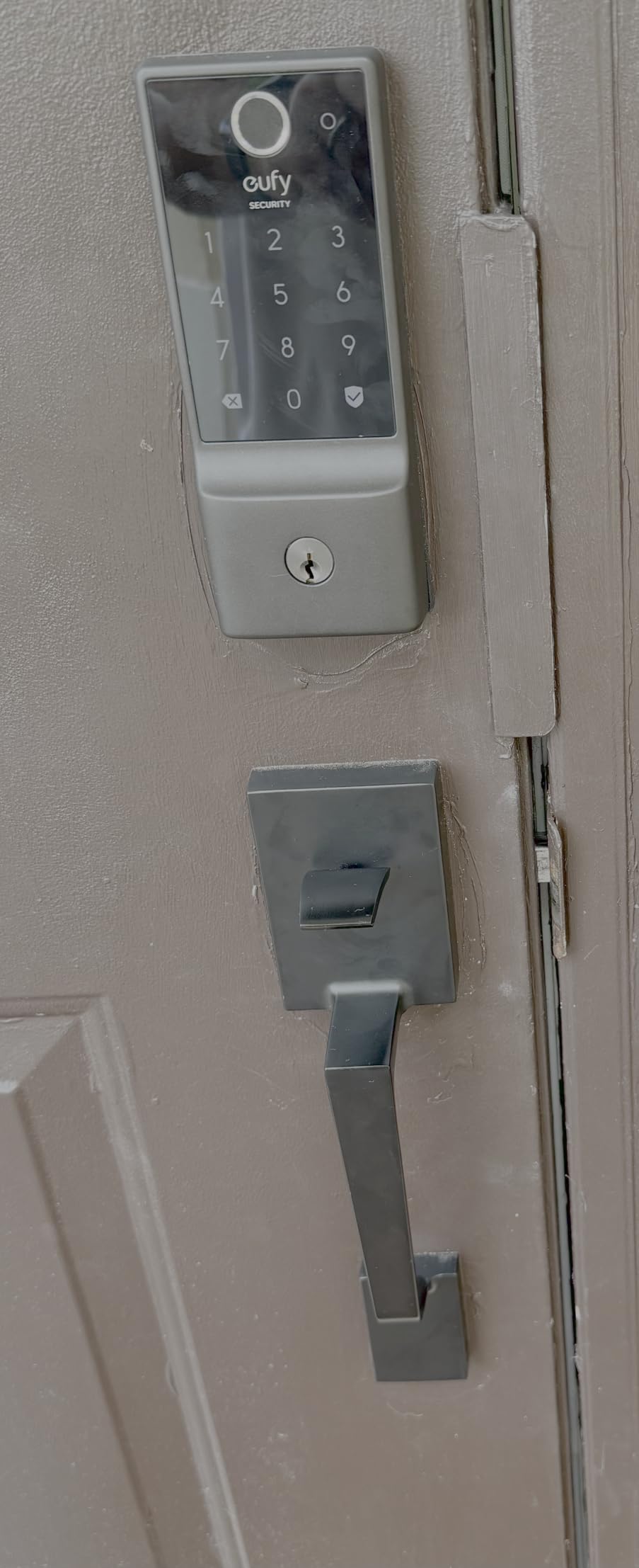 eufy Security Smart Lock C220, Fingerprint Keyless Entry Door Lock | Built-in Wi-Fi, App Remote Control, Up to 8-Month Battery, Front Door Smart Lock Deadbolt, IP53 Waterproof, BHMA Grade 3 customer photo 2