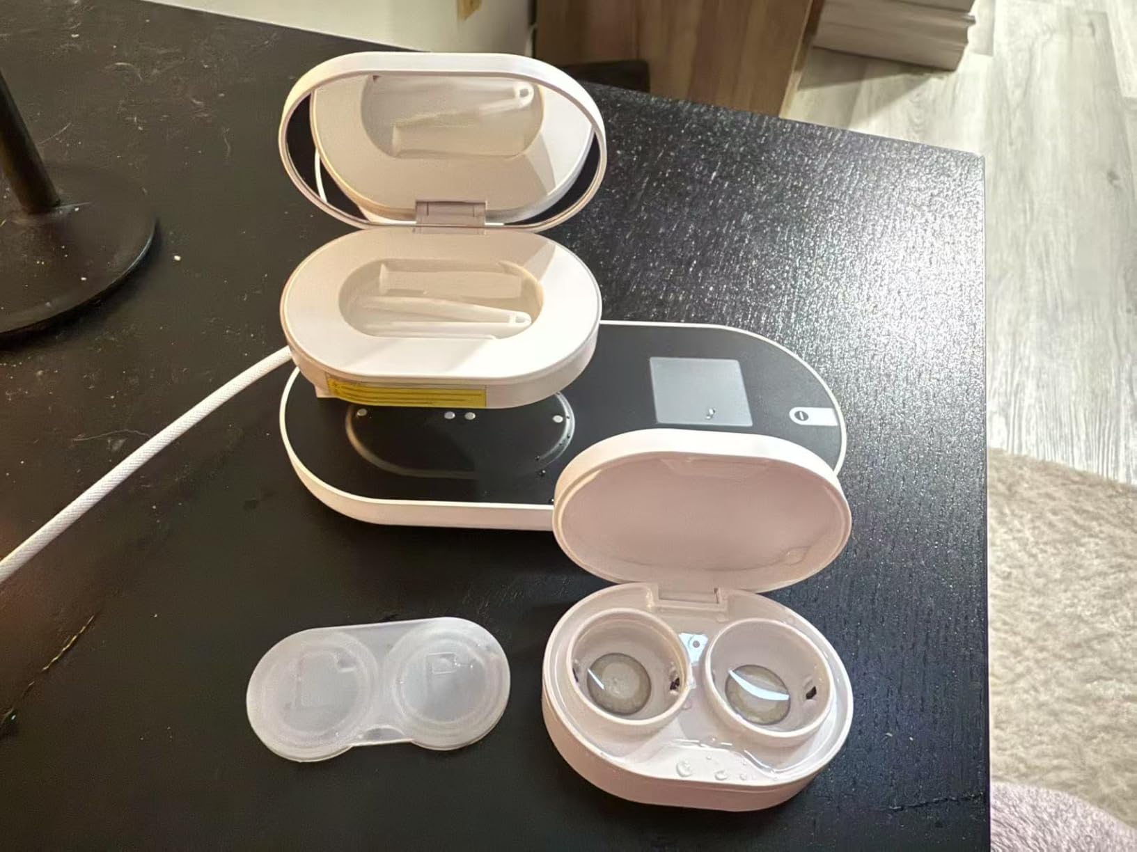 ReO2 Gen6 Soft Contact Lens Cleaner for Moisture Retention, Advanced Cleaning Solution with Electrophoresis Technology, Deep Clean and Rehydrate in 10 Min, with Mirror and Tweezer (White) customer photo 2