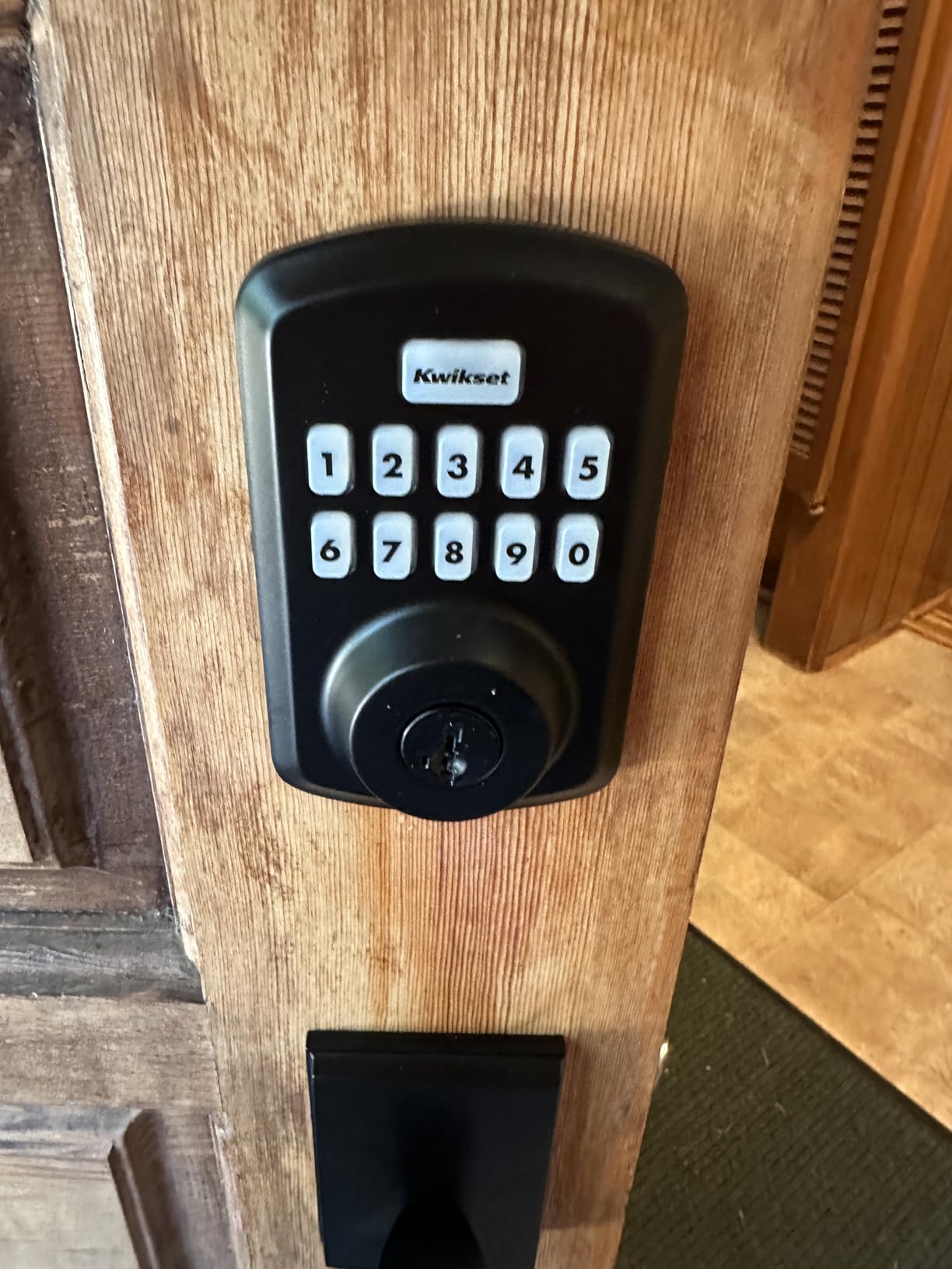 Kwikset Powerbolt 250 10-Button Keypad Matte Black Transitional Electronic Deadbolt Door Lock, Featuring Convenient Keyless Entry, Customizable User Codes and Auto-Locking customer photo 2