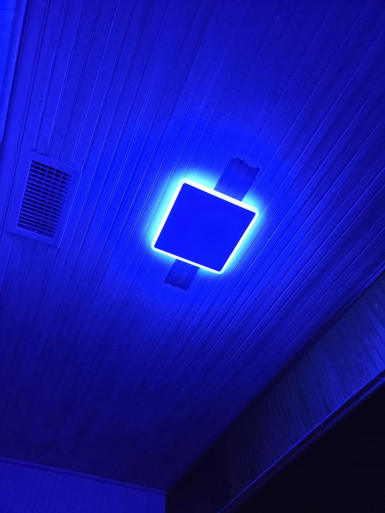 Annaror Smart LED Ceiling Light WiFi, 13in RGB Flush Mount Lighting Fixture with Remote, Compatible with Alexa Google Home, Low Profile Ceiling Light for Bedroom, Kitchen, Square White customer photo 2