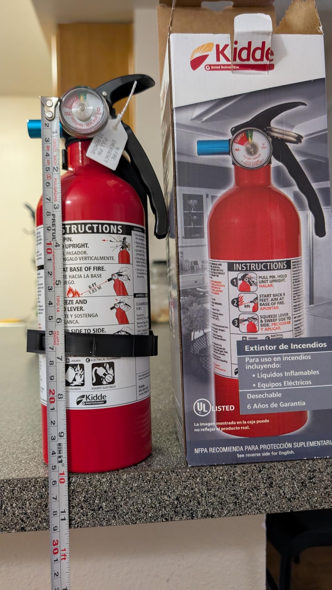 Kidde Basic 5 Fire Extinguisher for Home, 5-B:C, FA5G customer photo 1