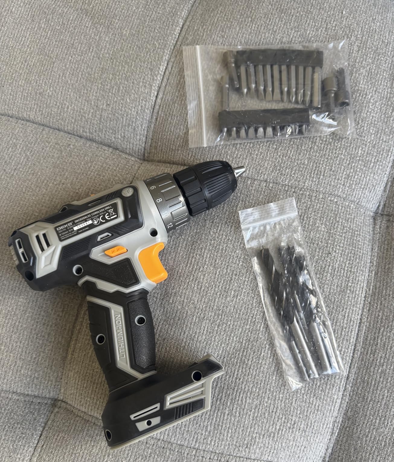 Power Drill Cordless: DEKOPRO Cordless Drill 20V Electric Power Drills Set Tool Drills Cord-less Set with Battery and Charger customer photo 2