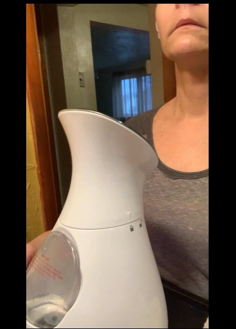 Pure Daily Care NanoSteamer Large 3-in-1 Nano Ionic Facial Steamer with Precise Temp Control - Humidifier - Unclogs Pores - Blackheads - Spa Quality - Bonus 5 Piece Stainless Steel Skin Kit (Silver) customer photo 2