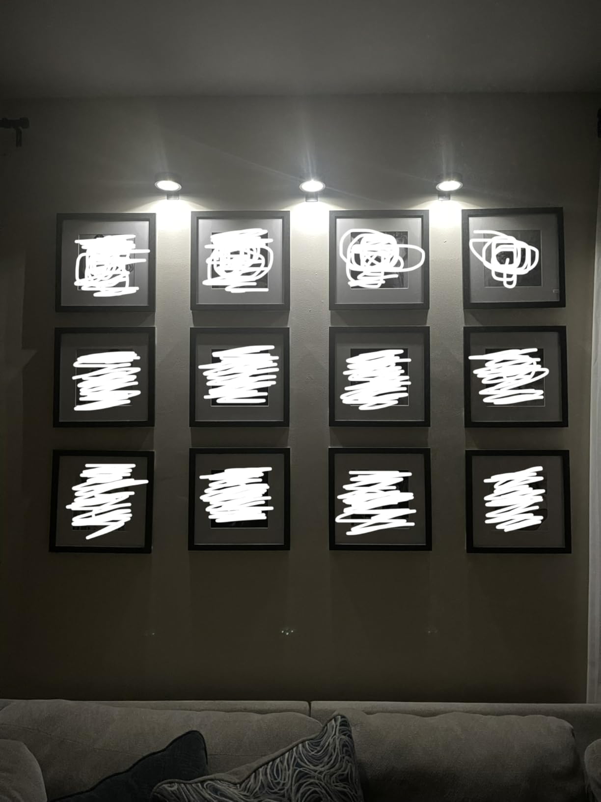3Pack Picture Light Battery Operated Painting Lights for Wall Wireless Magnetic Display Art Light with Remote Control,Dimmable&Timer Portrait Light for Art Frame Artworking,Wall Decor Puck Lights-Gold customer photo 1
