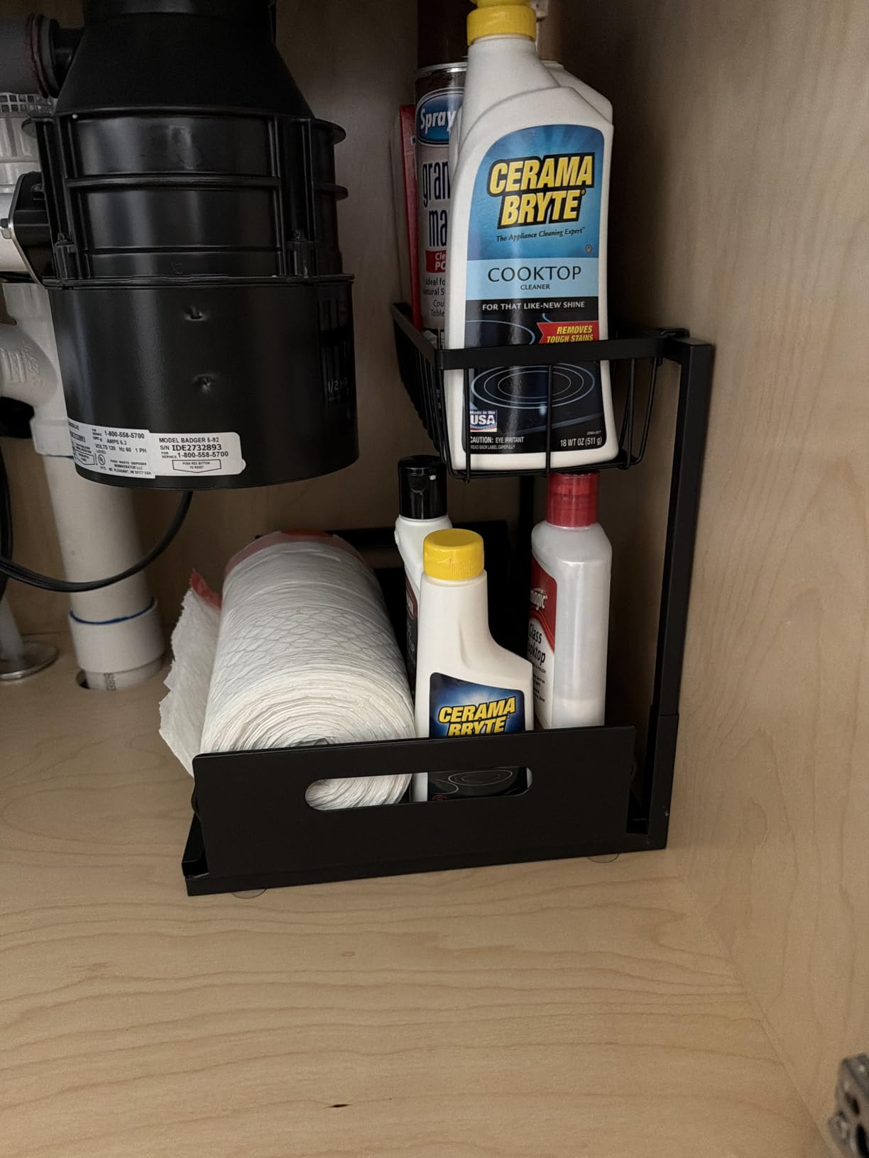 REALINN Under Sink Organizer, L-Shaped 2 Tier Pull Out Cabinet Organizer customer photo 2
