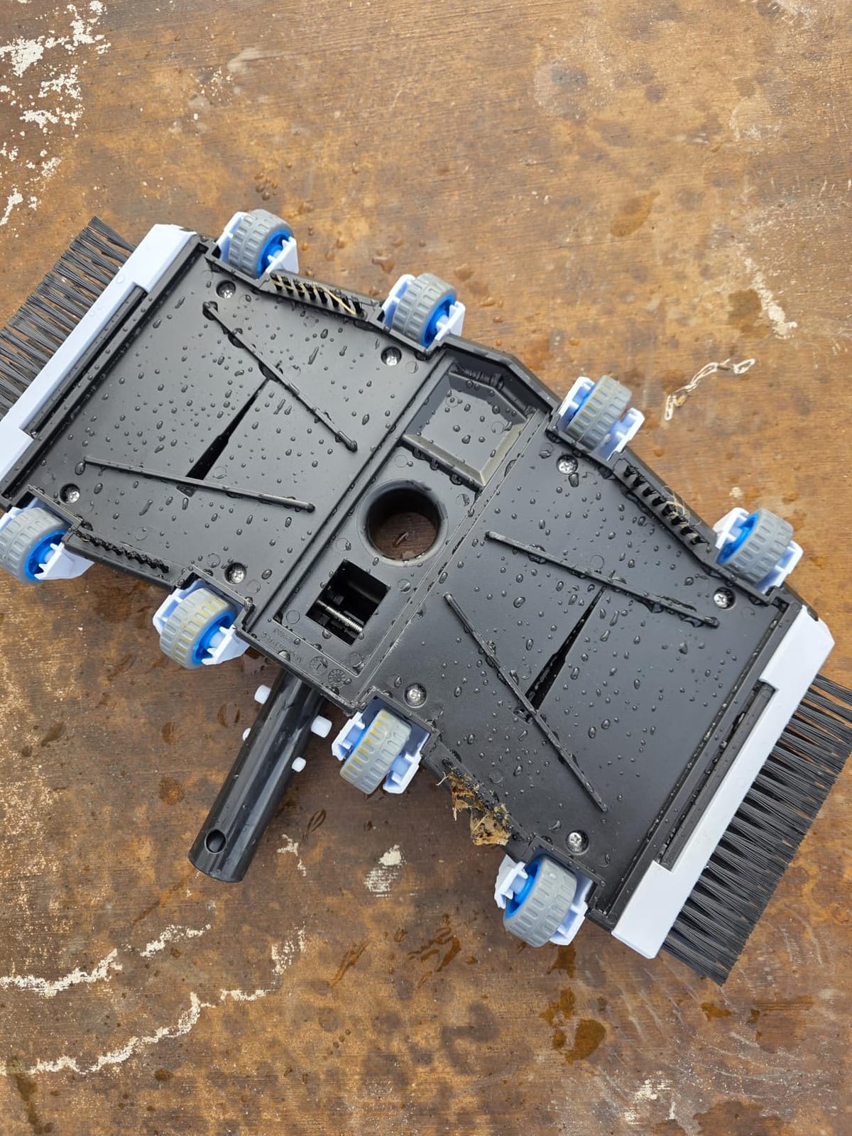 Enhanced Pool Vacuum Head with Direction-Control Handle - 17.5in Extra-Wide 4LB Professional Weighted Vac Heads Brush & Wheels -Deep Clean for Vinyl Liner,Inground & Above Ground Swimming Pool - Blue customer photo 2