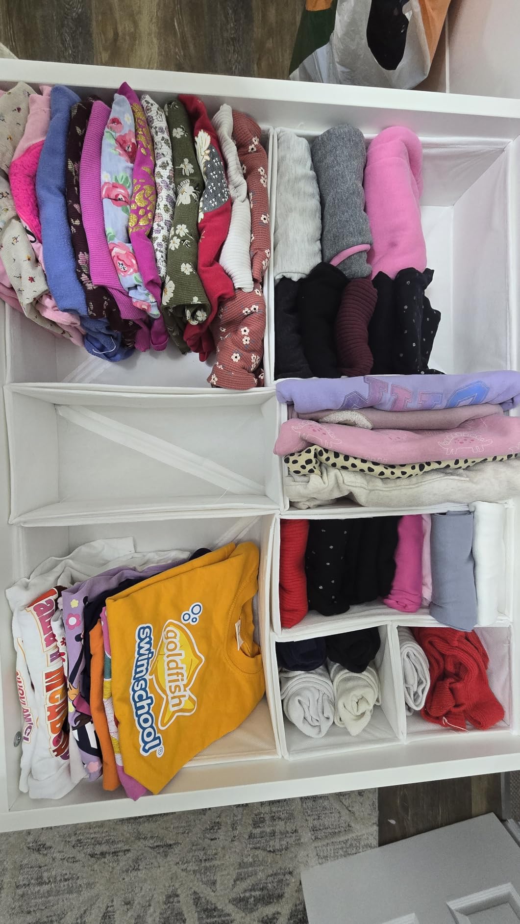 SpaceAid Drawer Organizer Clothes, 12 Pack Dresser Organizer Bins for Nursery, Closet Organization and Storage Dividers for Clothing, Baby Clothes, Underwears, Socks (Black) customer photo 2
