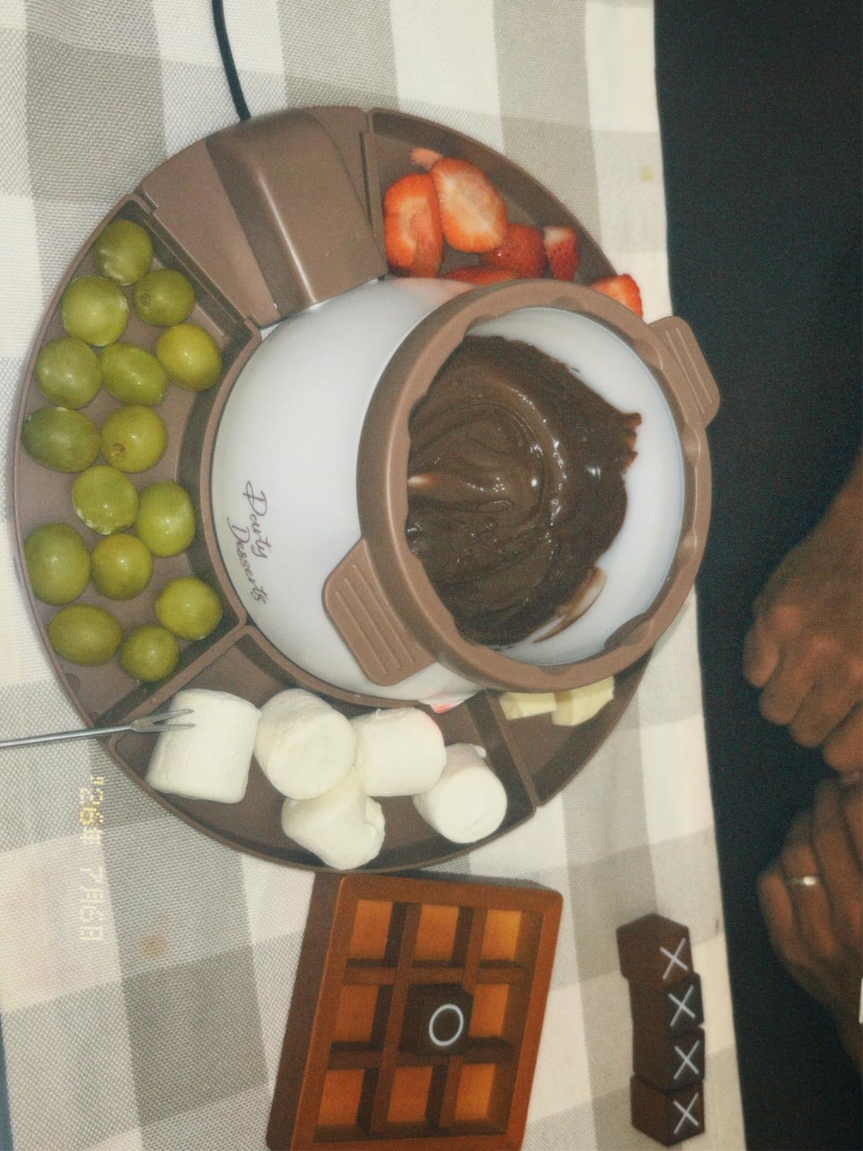 Party Desserts Candy and Chocolate Melting Pot with 2 Pots, Mini Electric Fondue Pot, Melts Candy Chocolate in a Couple of Minutes, Ideal for Cake Pops Cookies Cakes, 2.5 Cups, Aqua customer photo 1