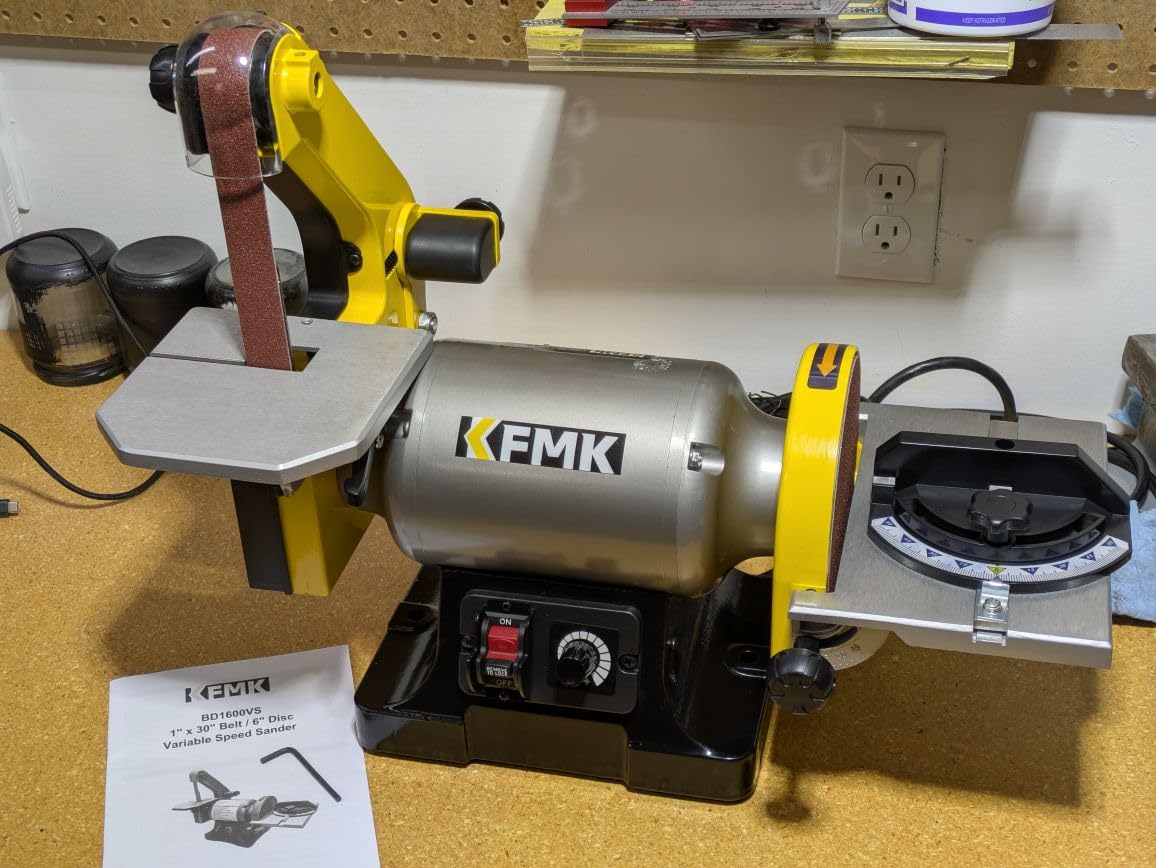 10 Inch Variable Speed Wet Sharpening System, 90-160RPM Wet Bench Grinder, Two Direction Water Cooled Wet/Dry Sharpening System for knife, Chisel, Scissor, Woodworking Tools customer photo 2