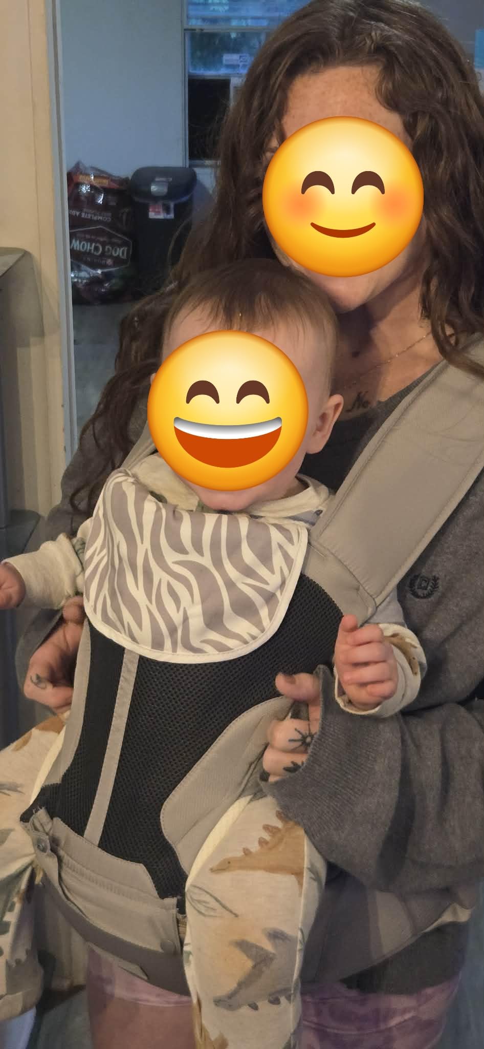 MOMTORY Safety-Certified 6-in-1 Baby Carrier Newborn to Toddler, Black | Plus Size Friendly, 6 Carry Positions, Ergonomic Hip Support, Cozy Baby Carrier with Hipseat for 7-50lbs, All Seasons customer photo 2