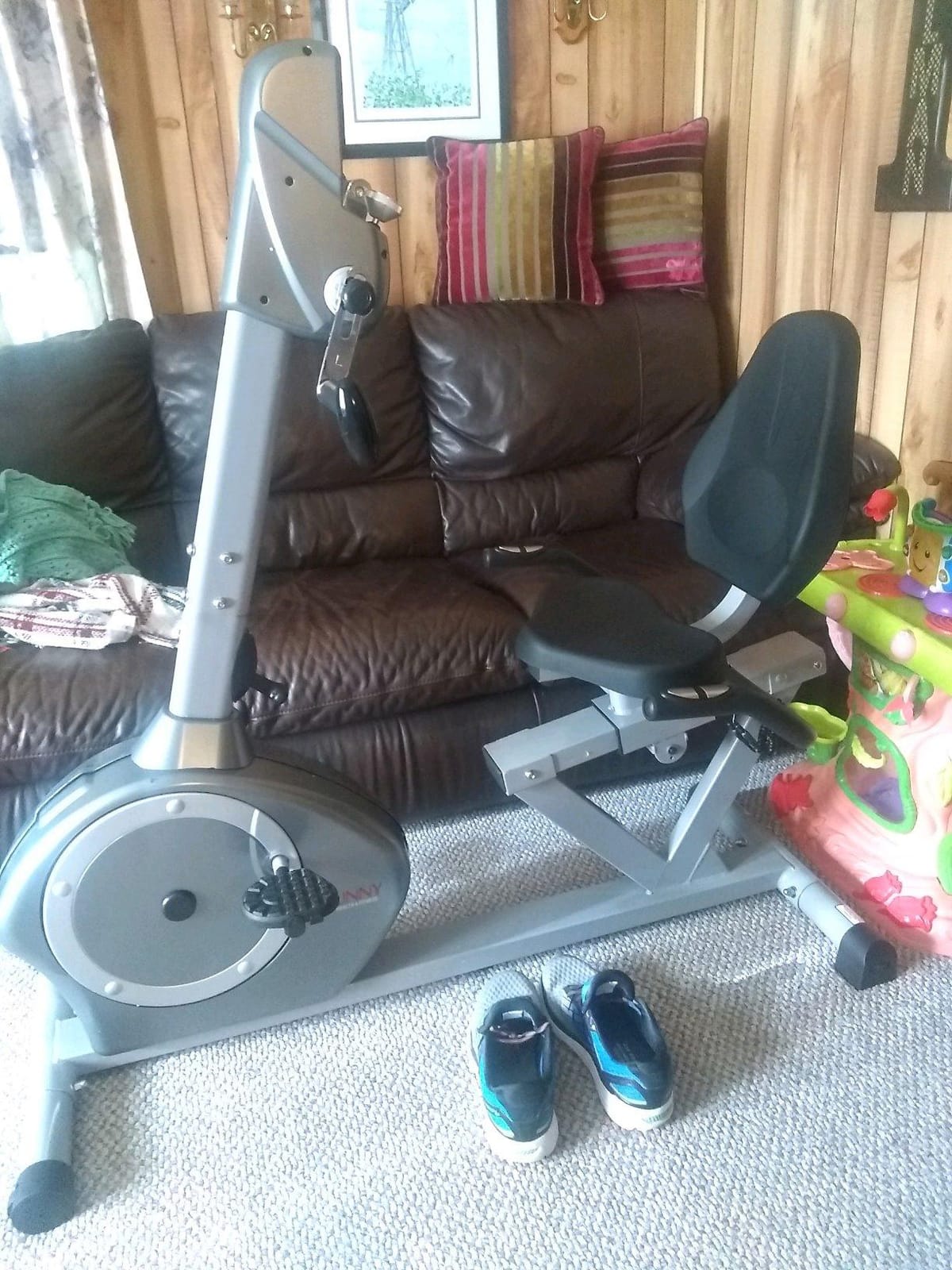 Sunny Health & Fitness Smart Magnetic Recumbent Bike for Home Cardio customer photo 1